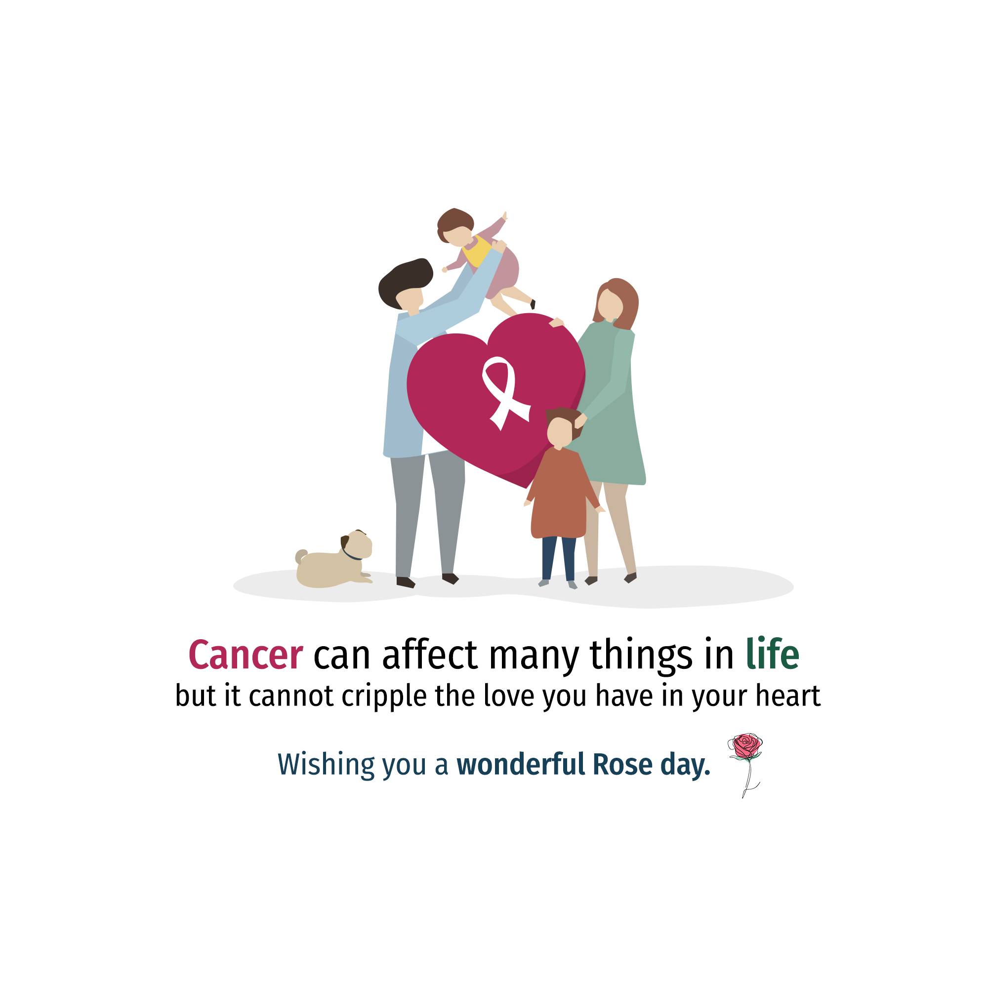 Rose day welfare of cancer patients