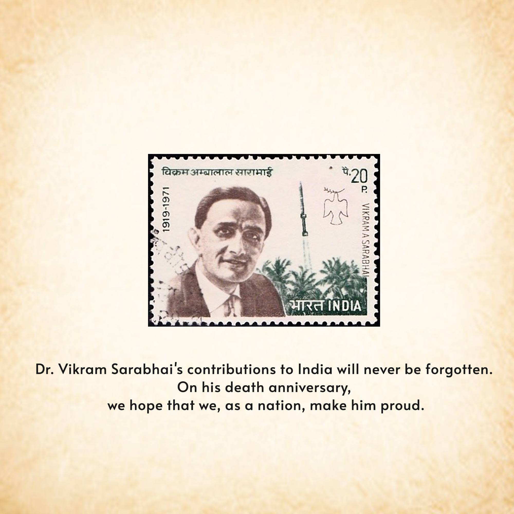 Dr Vikram Sarabhai Punyatithi