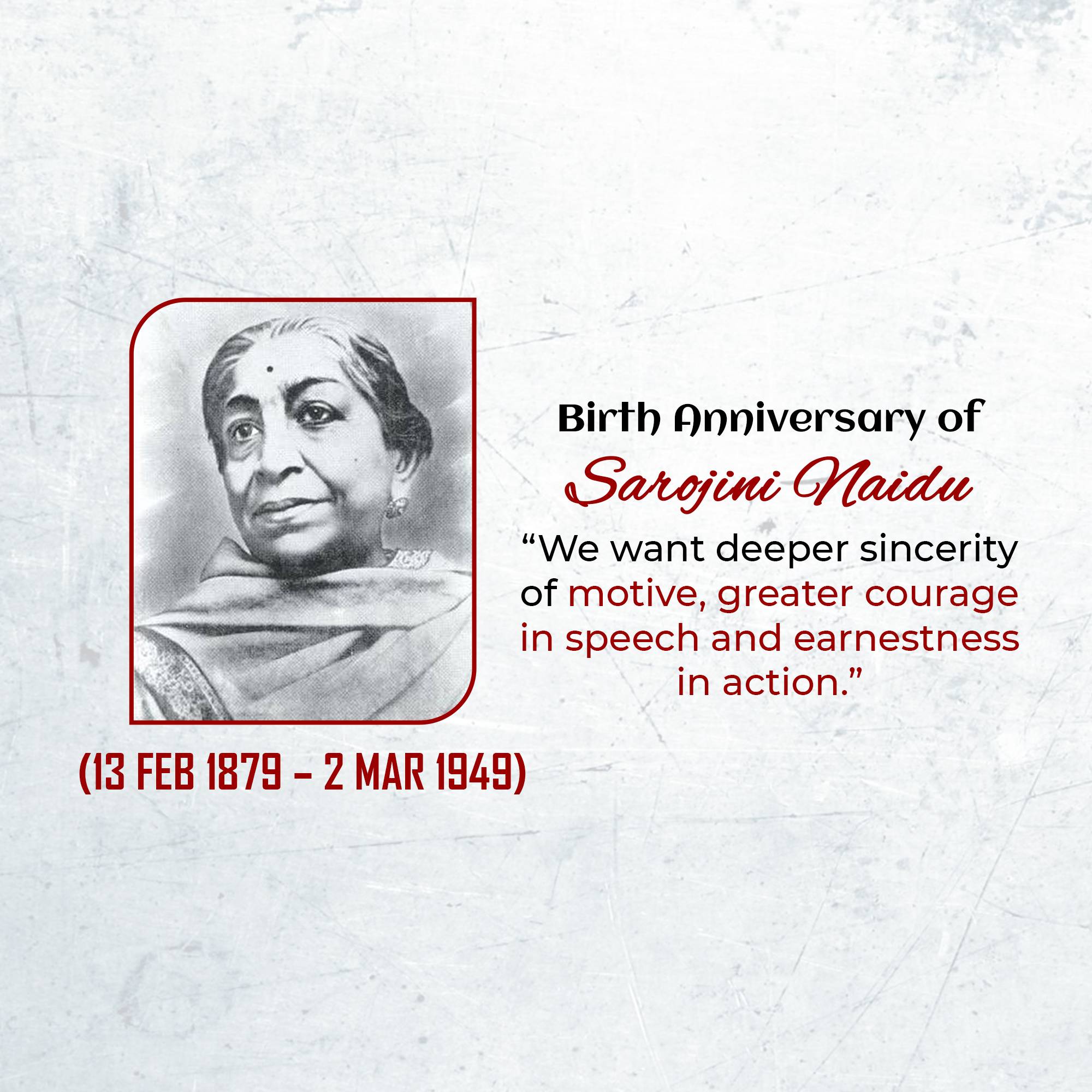 Sarojini Naidu Birth Anniversary