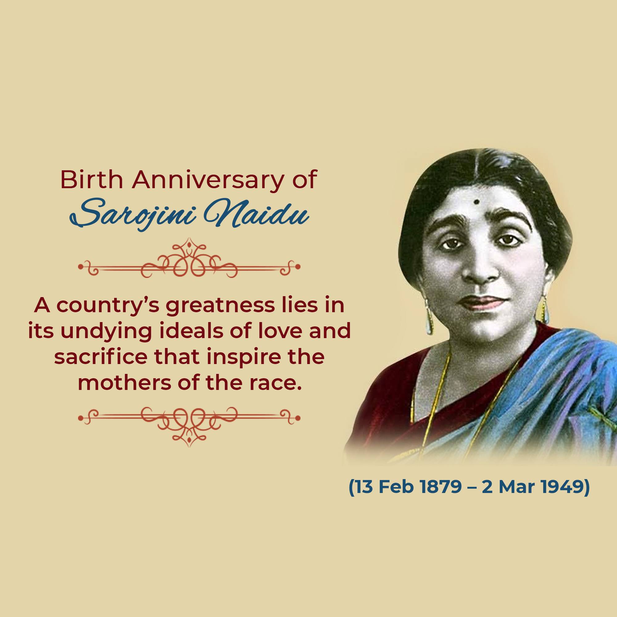 Sarojini Naidu Birth Anniversary