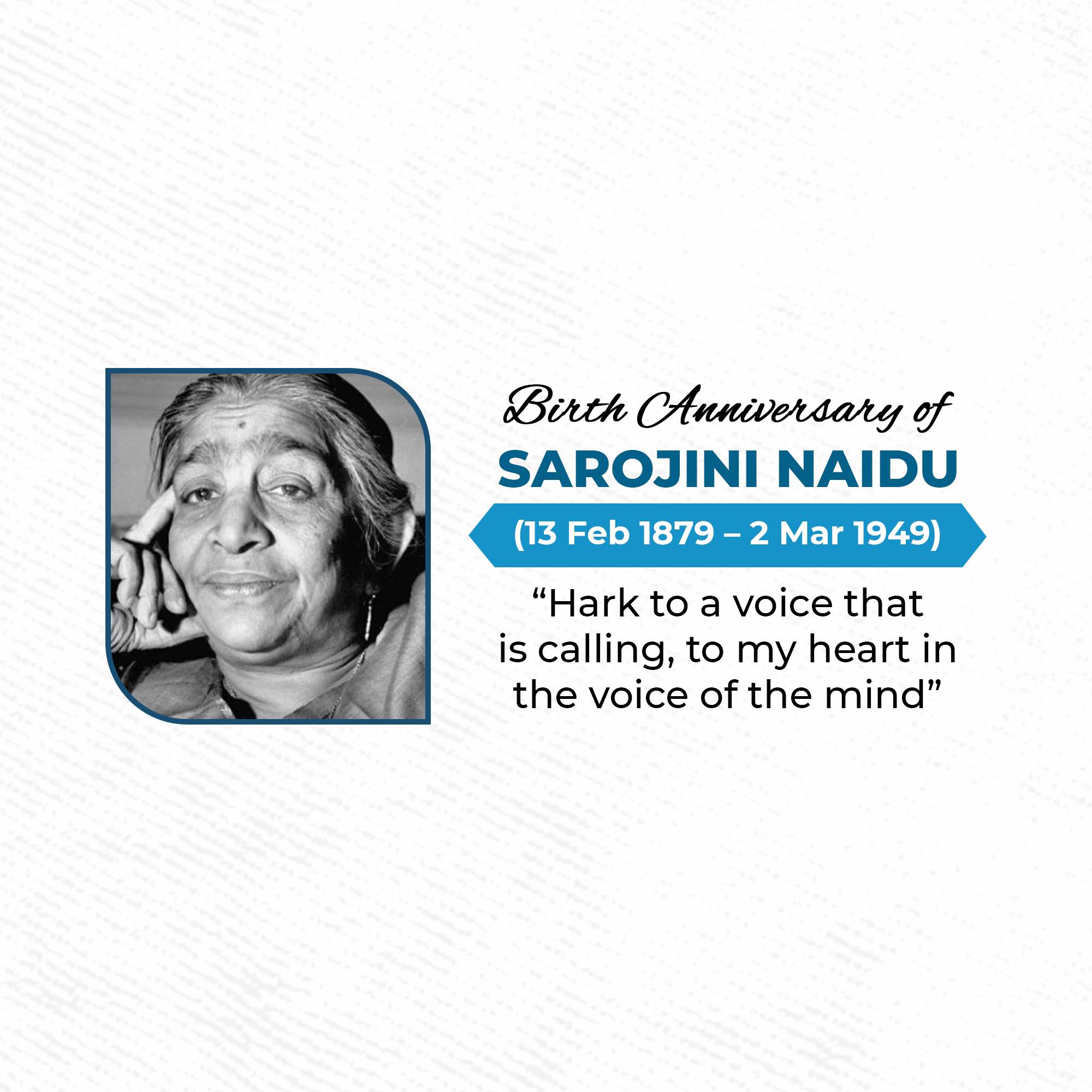 Sarojini Naidu Birth Anniversary
