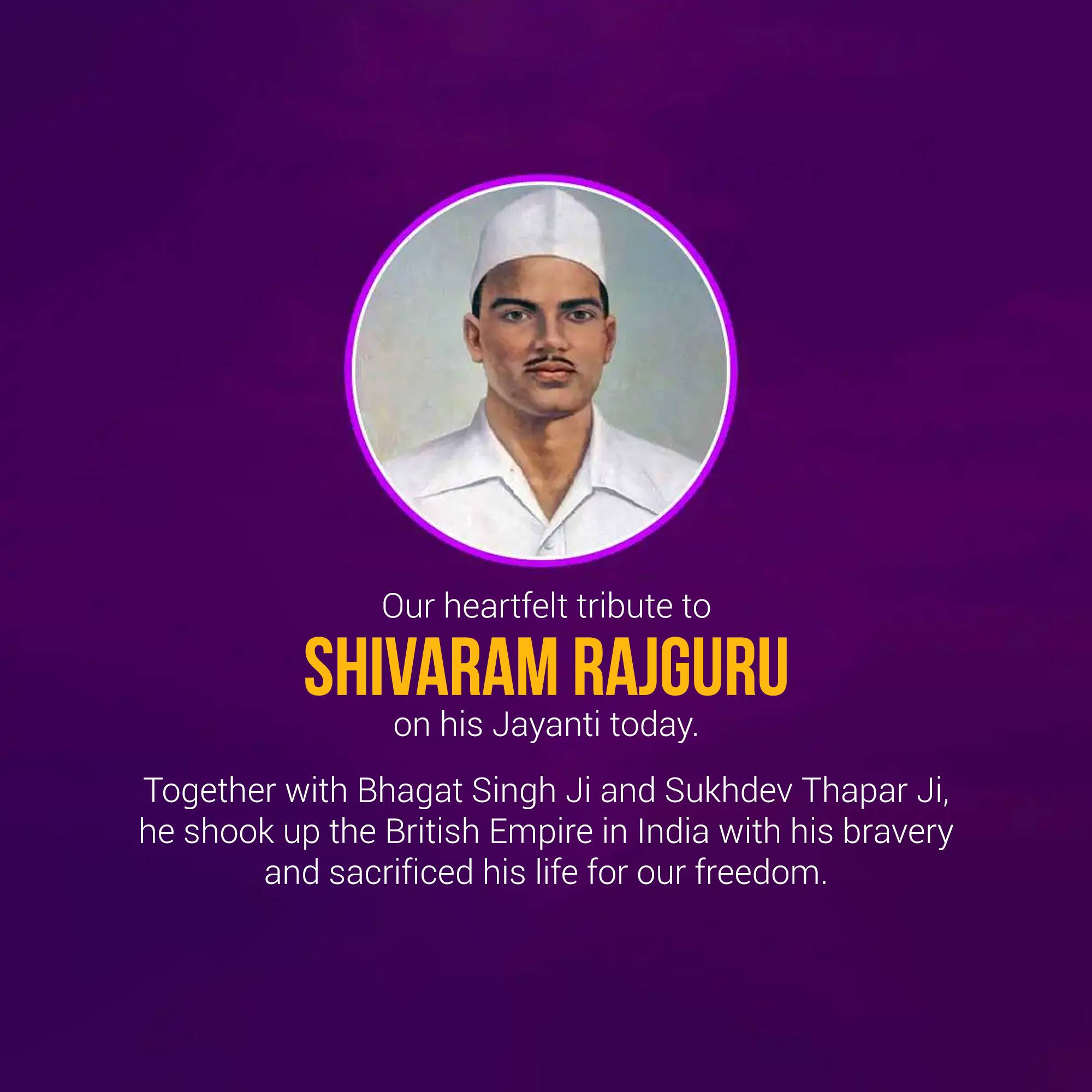 Shivaram Rajguru Jayanti