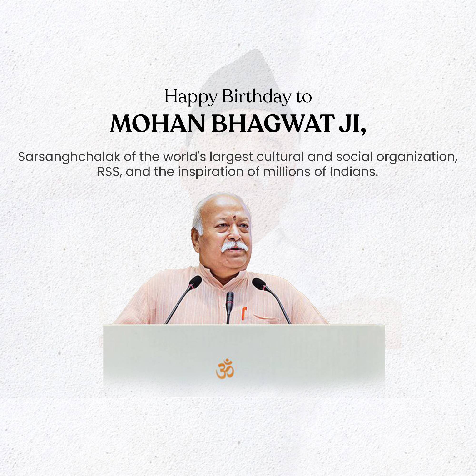 Mohan Bhagwat Birthday