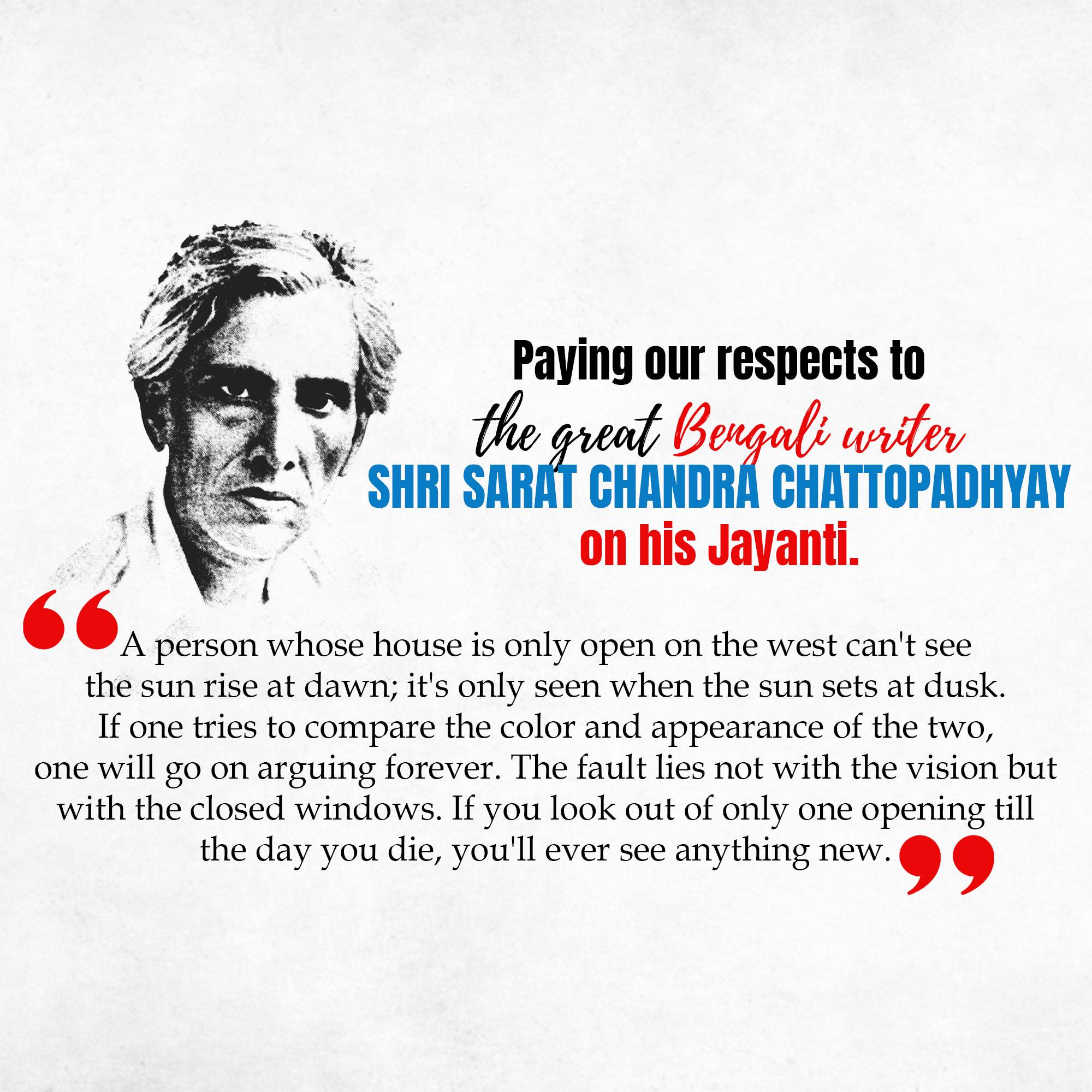 Sarat Chandra Chattopadhyay Jayanti