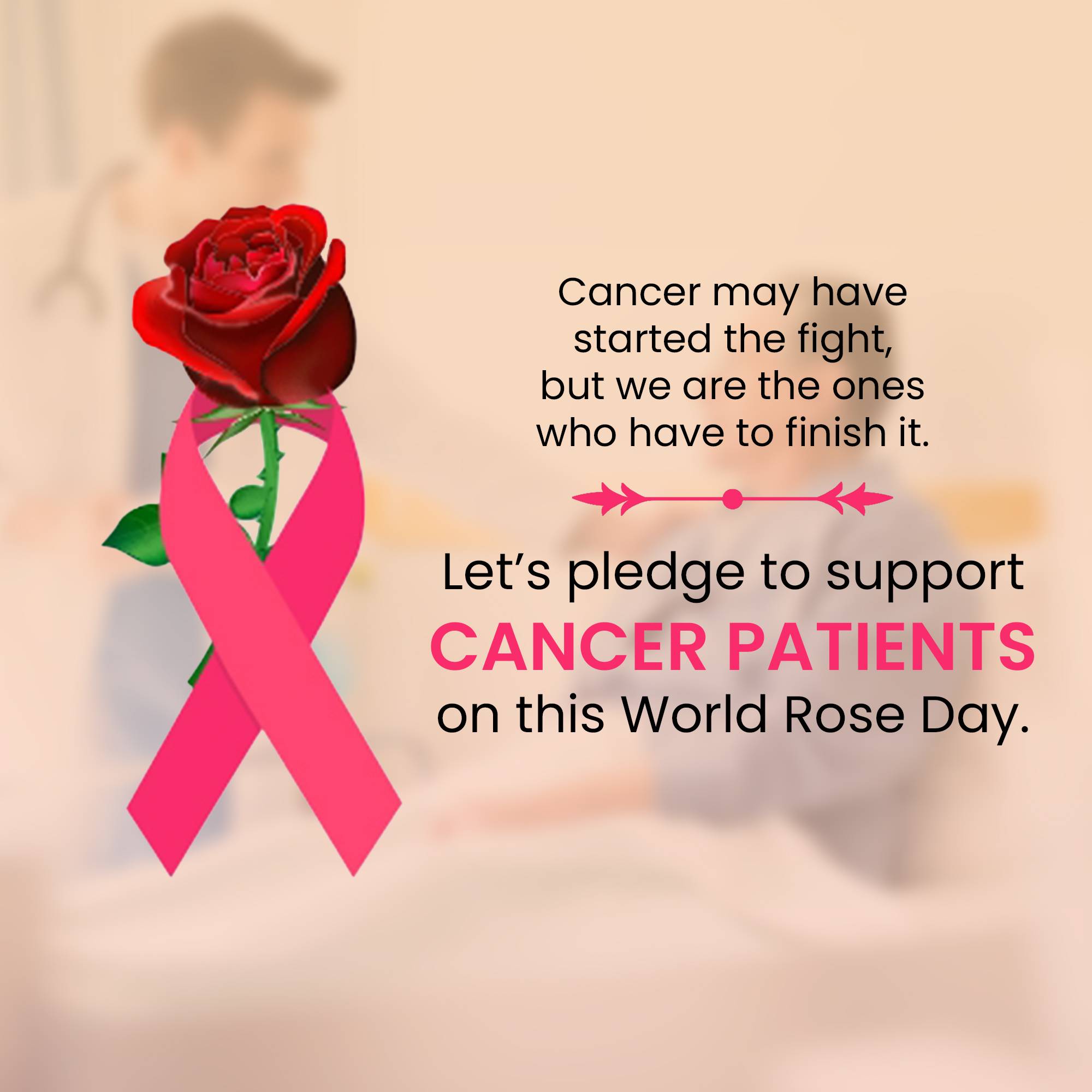 Rose day welfare of cancer patients