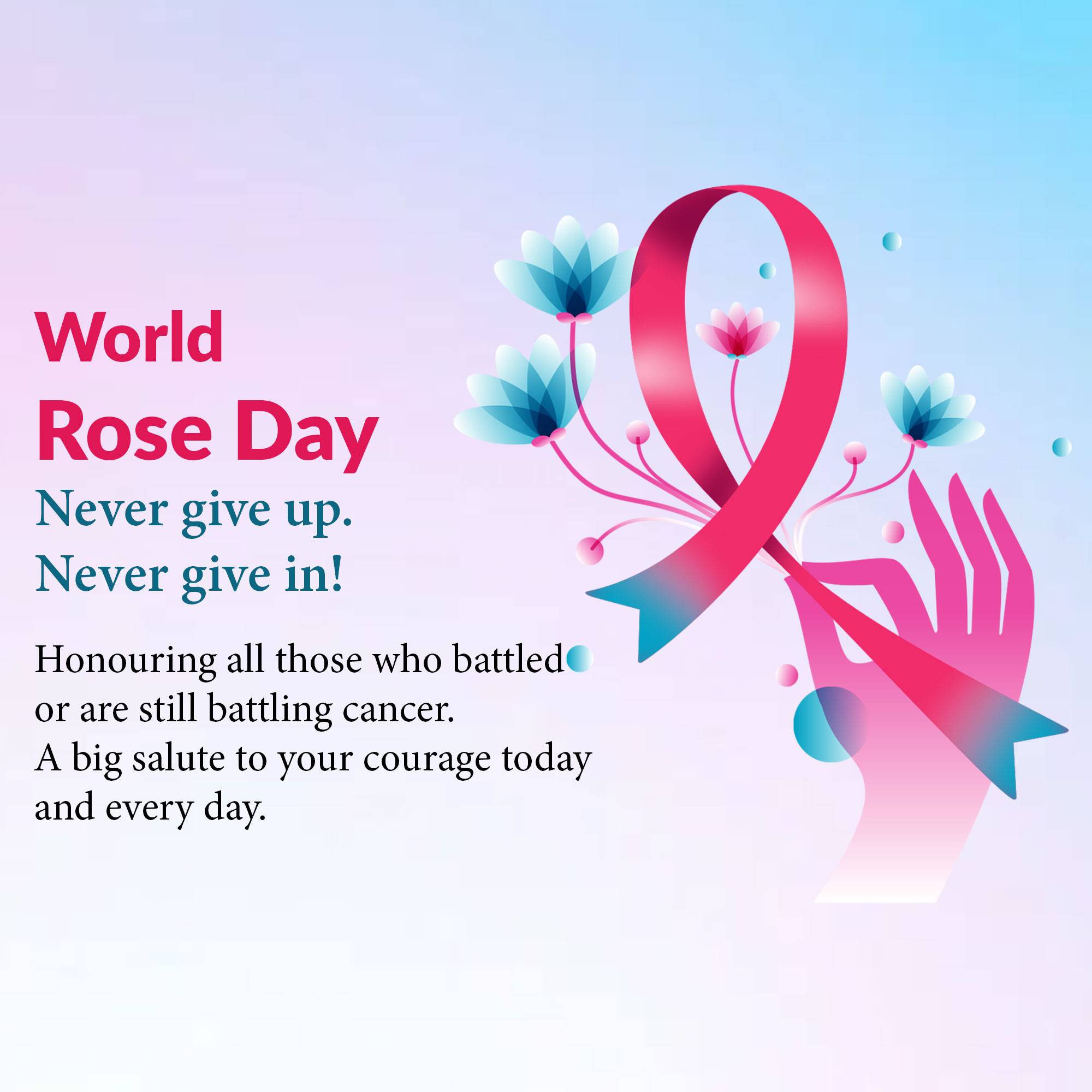 Rose day welfare of cancer patients