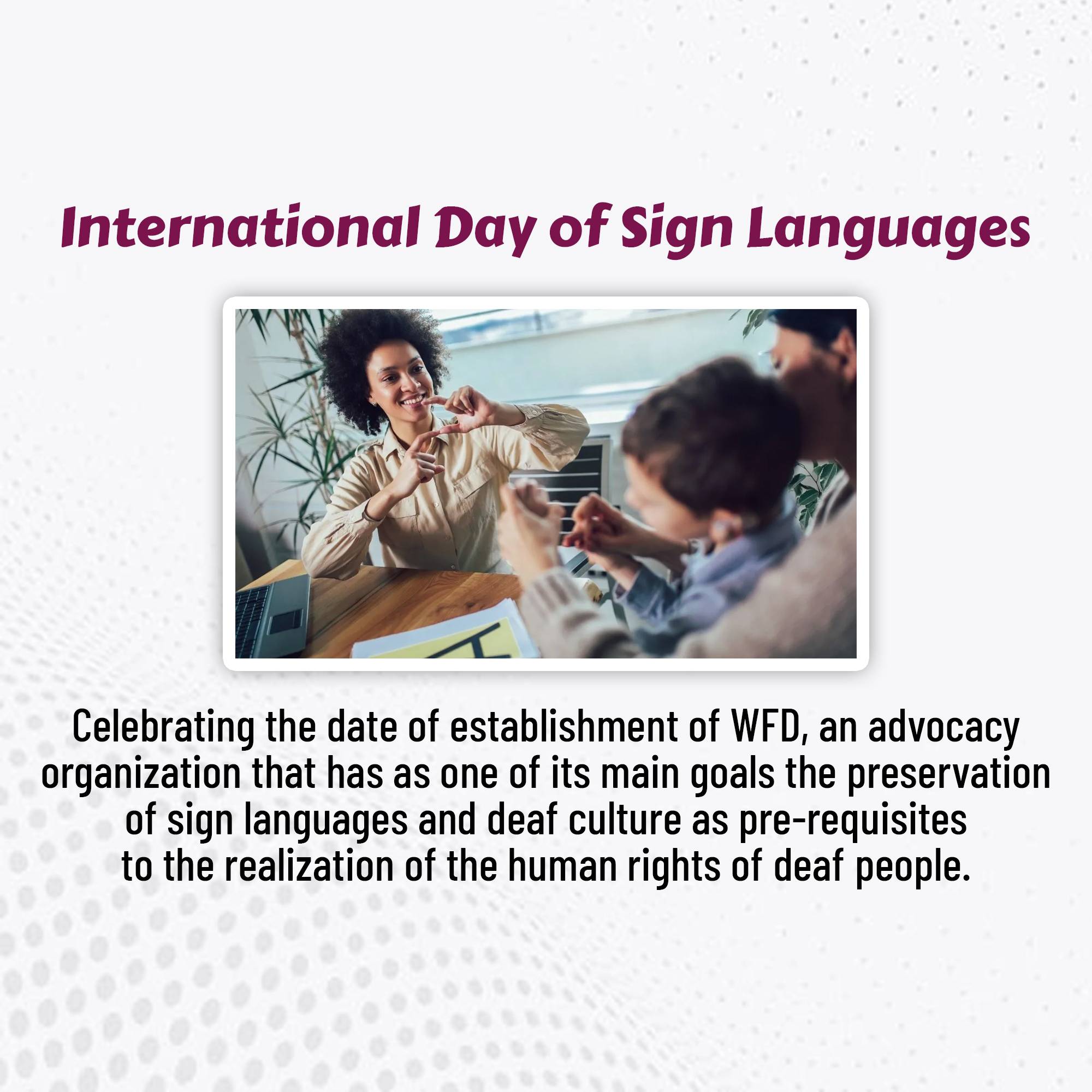 International Day of Sign Languages