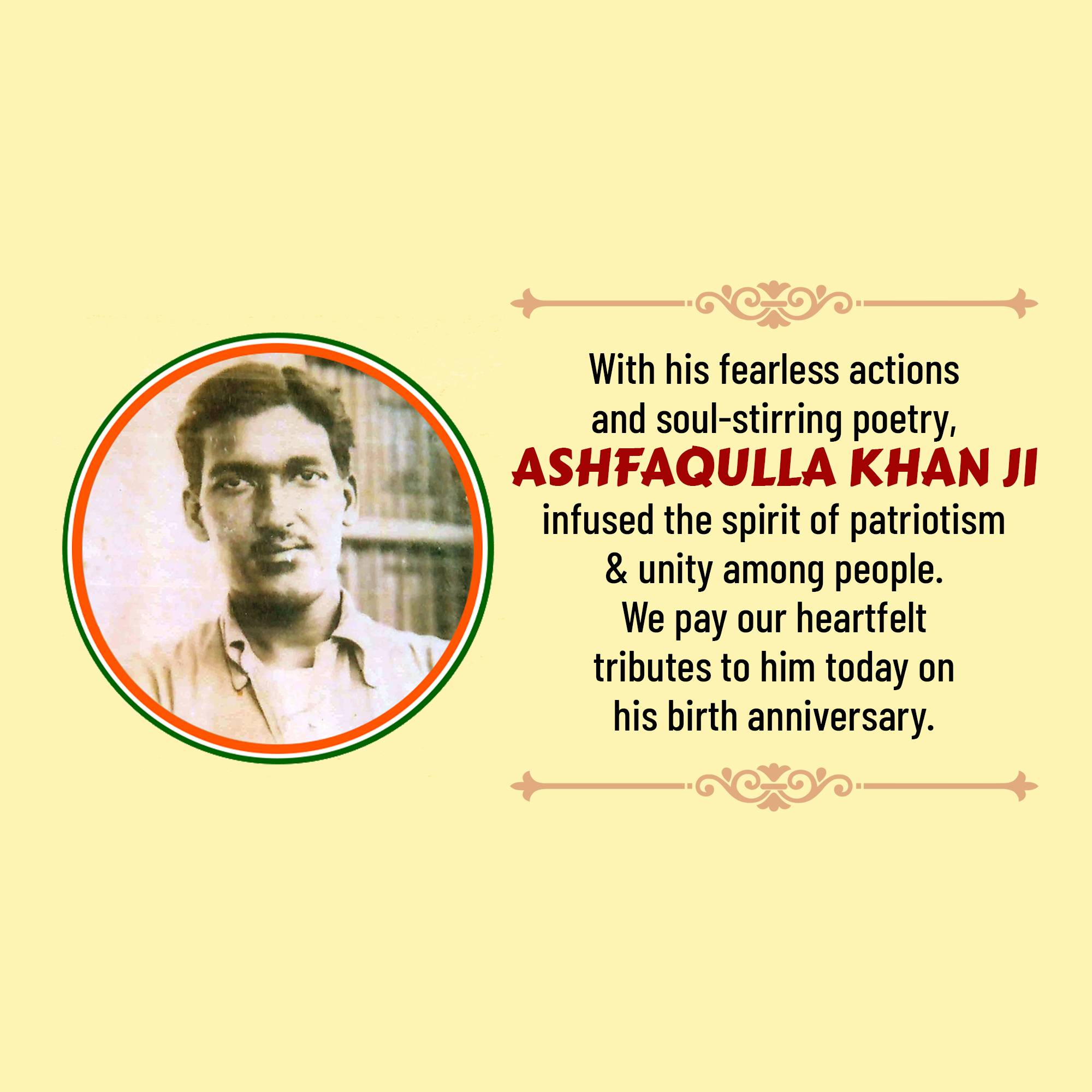 Ashfaqulla Khan Birth Anniversary