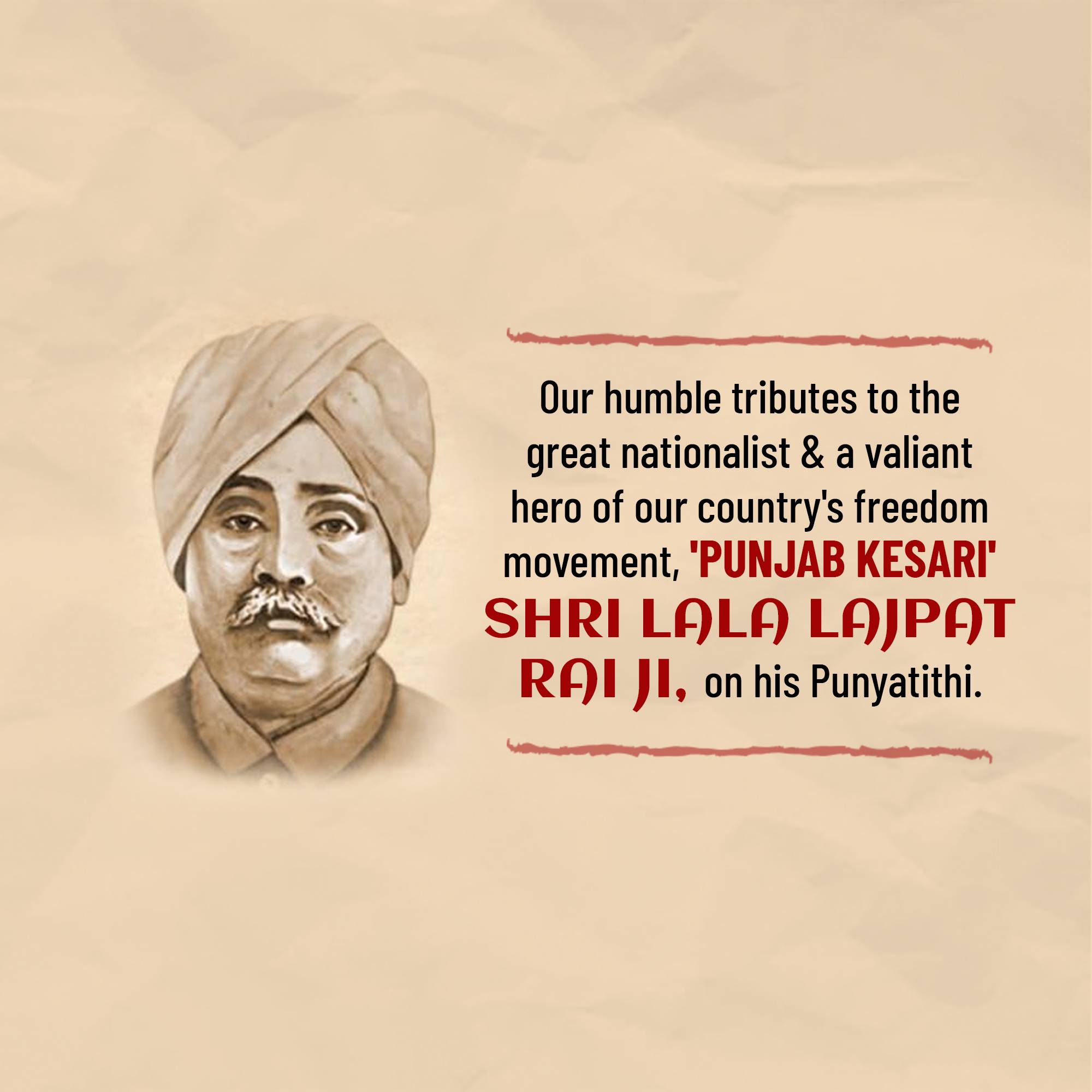 Lala Lajpat Rai Punyatithi
