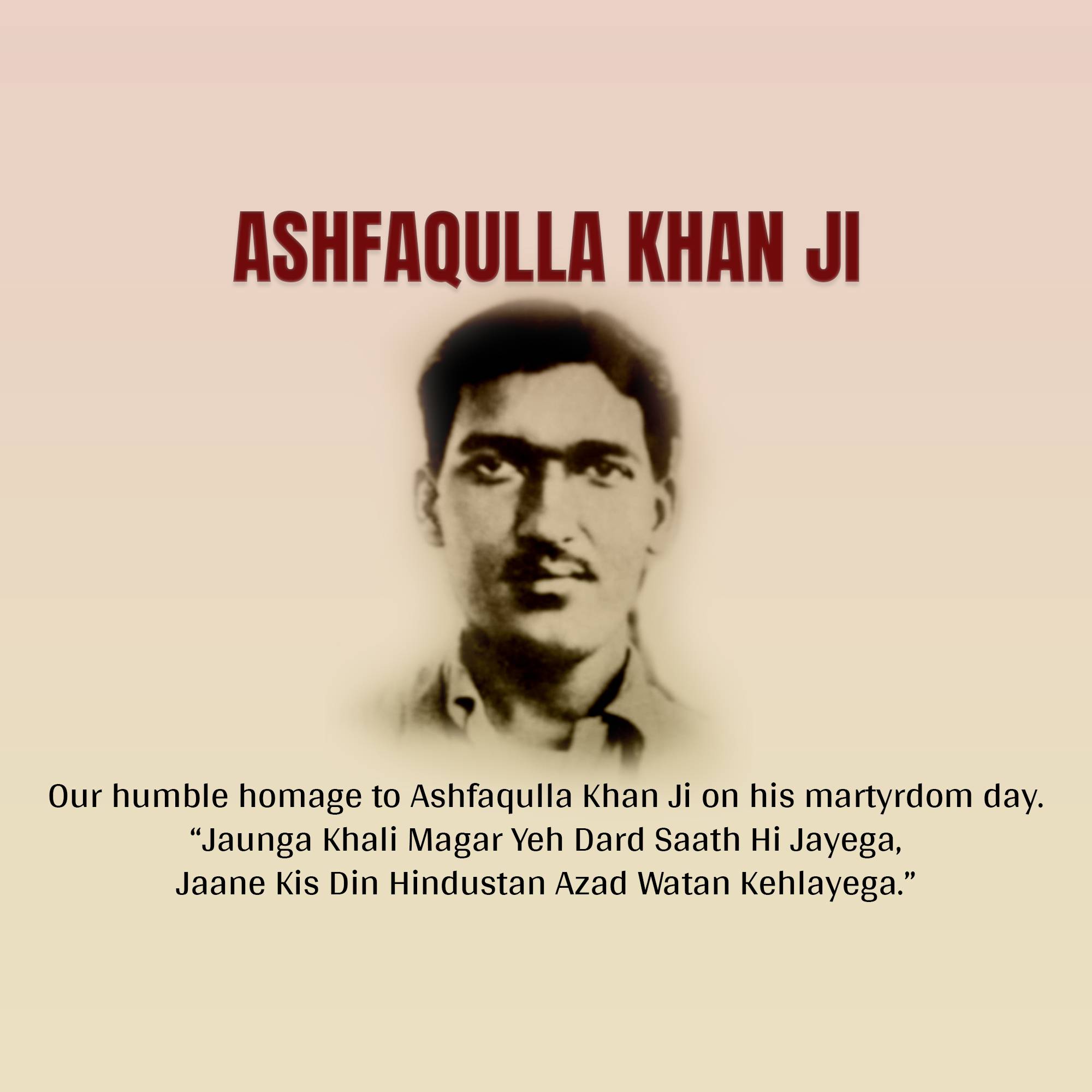 Ashfaqulla Khan Birth Anniversary