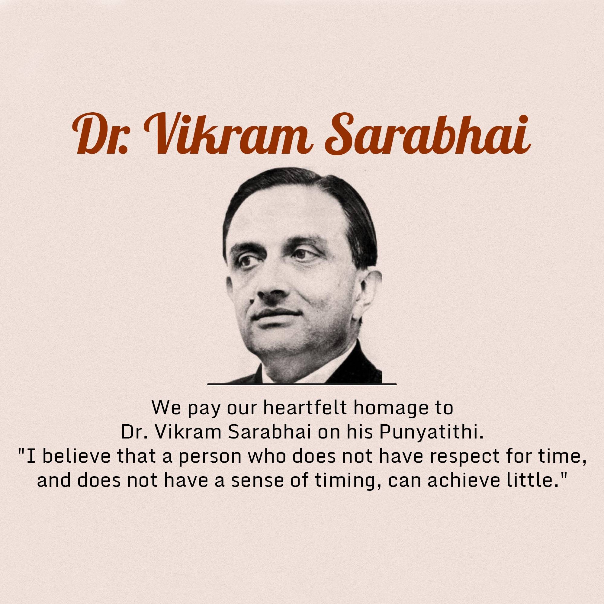 Dr Vikram Sarabhai Punyatithi