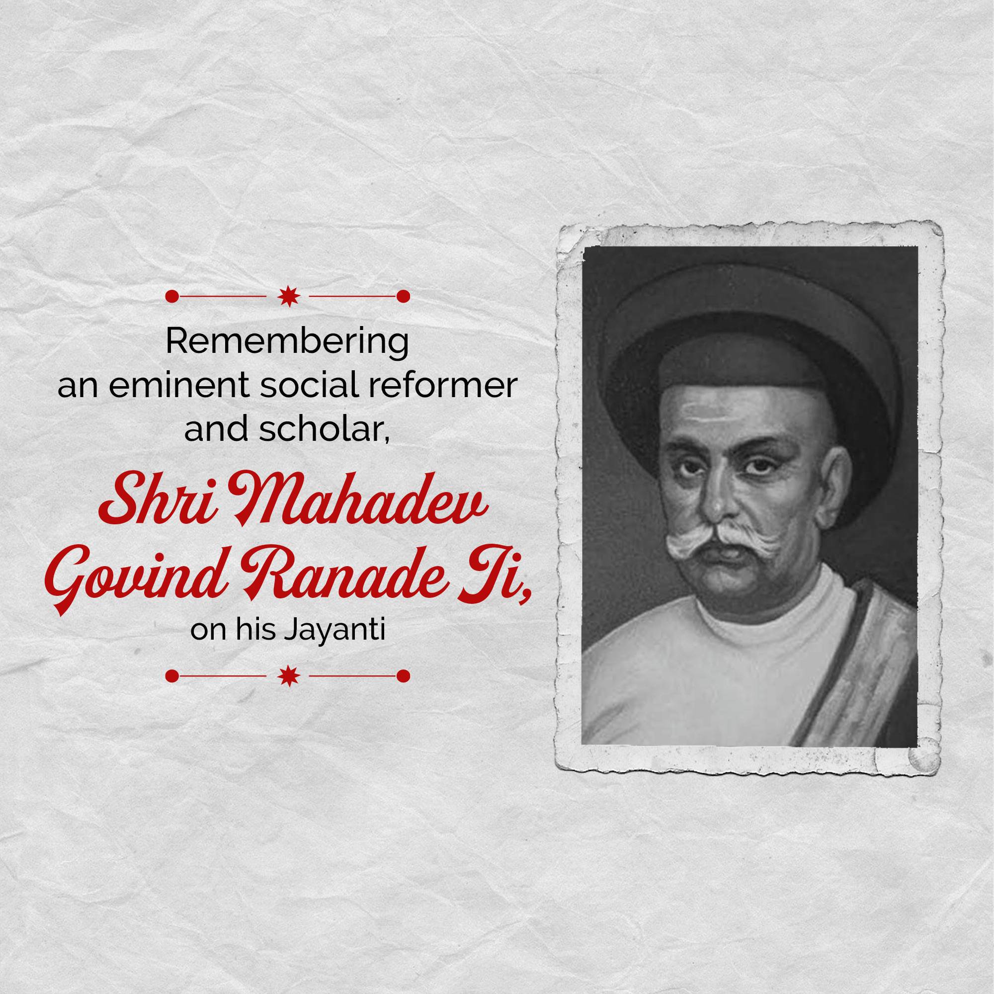 Mahadev Govind Ranade Jayanti