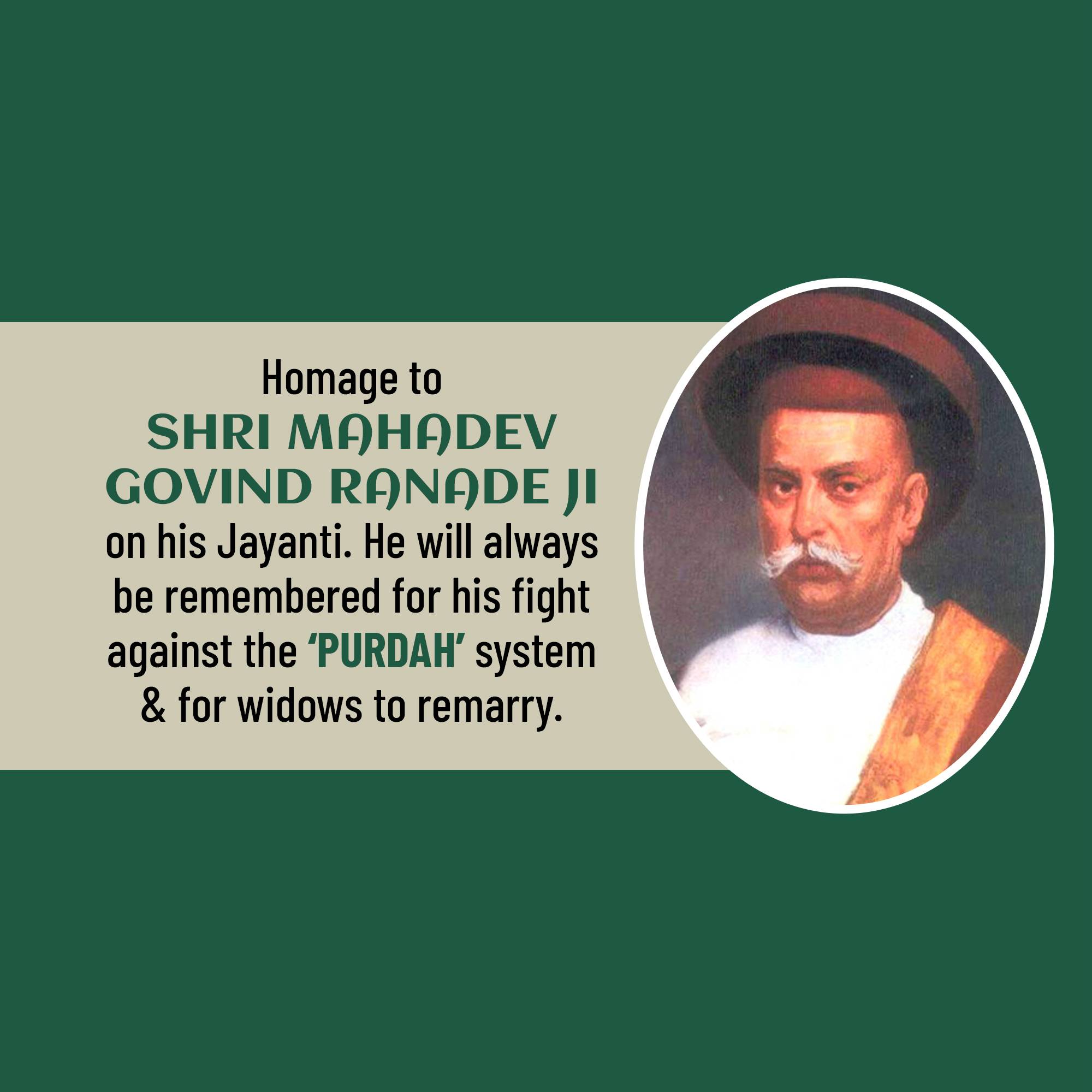 Mahadev Govind Ranade Jayanti
