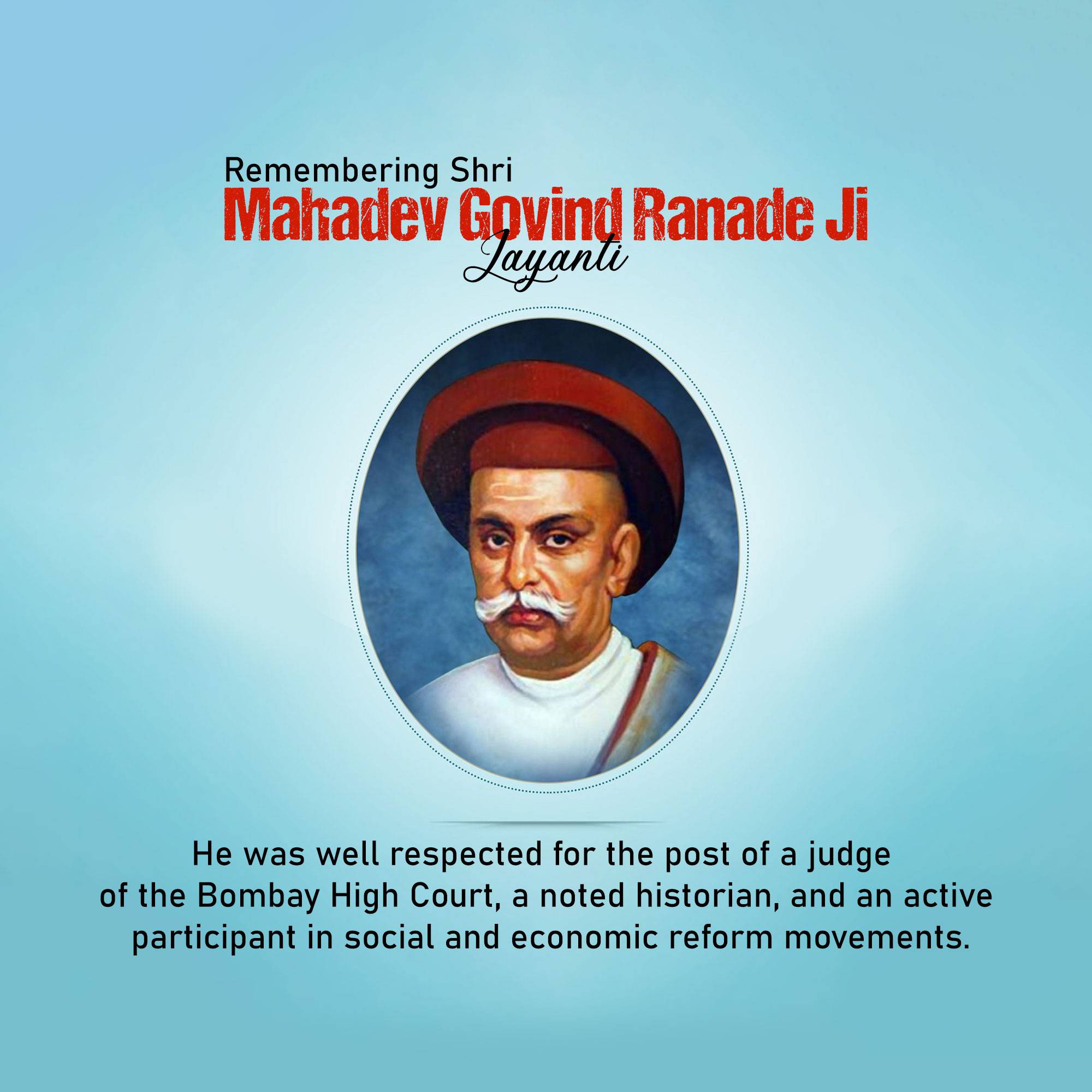 Mahadev Govind Ranade Jayanti