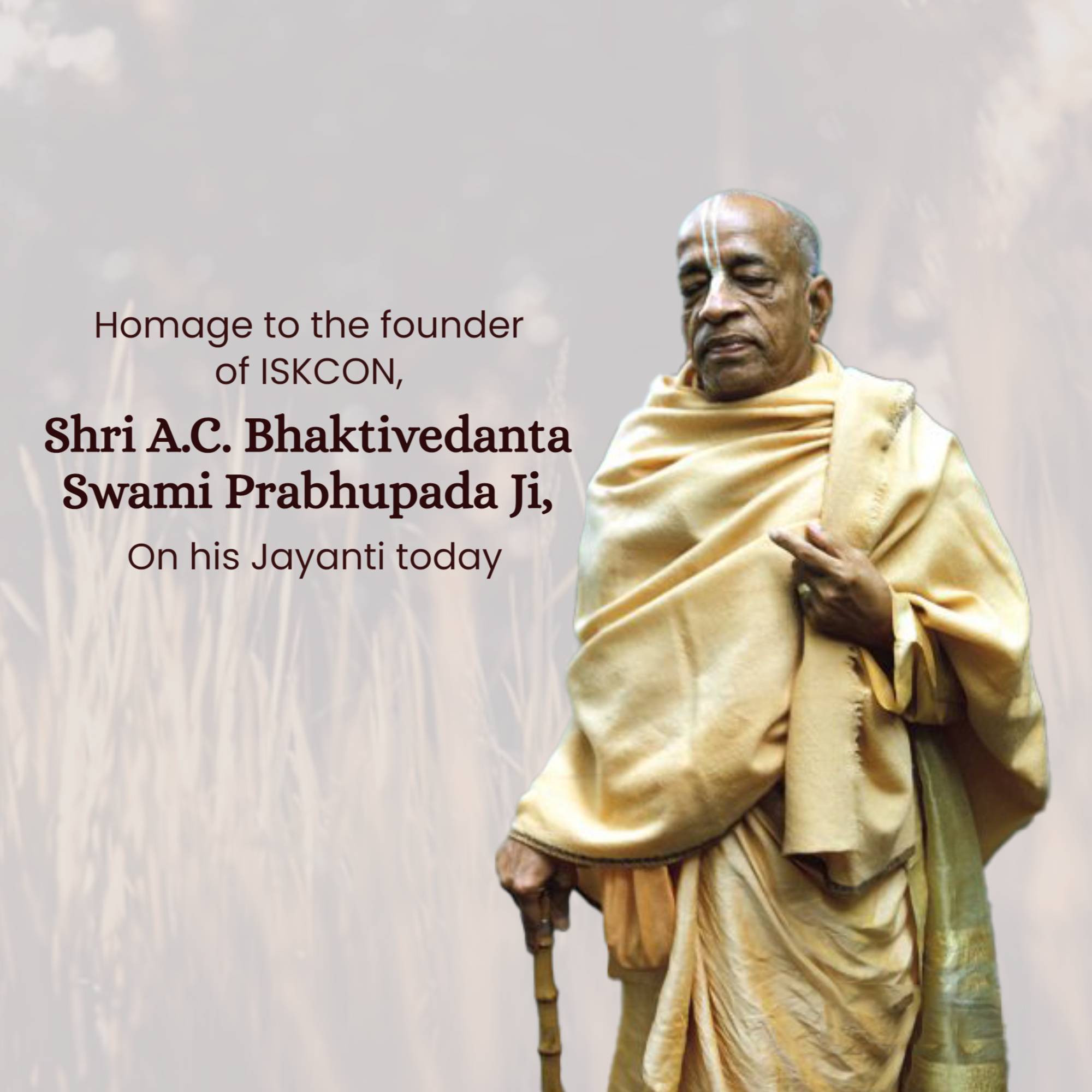 A. C. Bhaktivedanta Swami Prabhupada