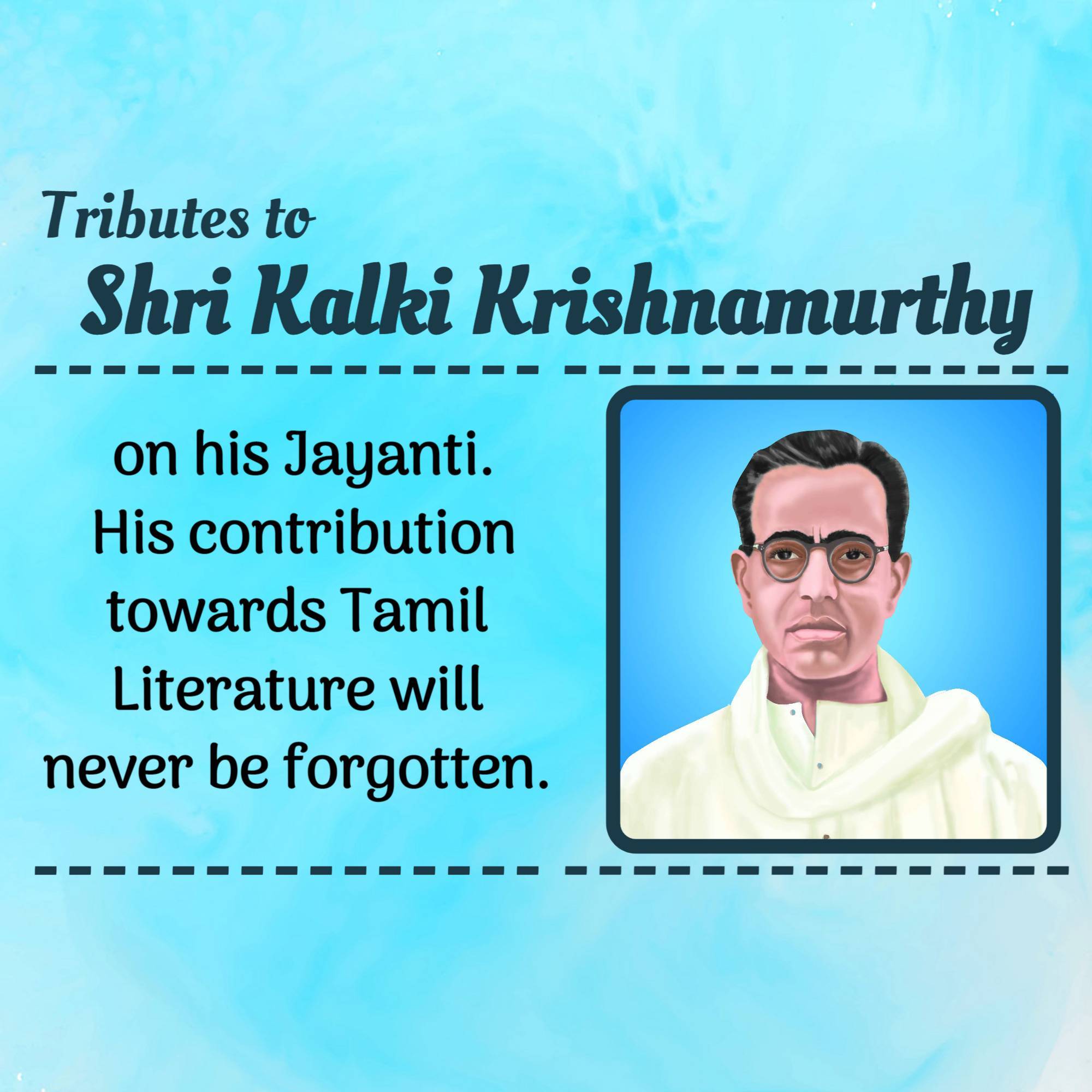 Kalki Krishnamurthy Jayanti