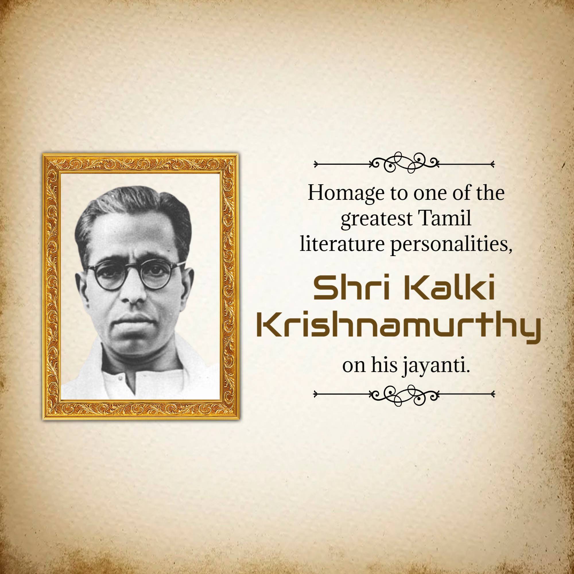 Kalki Krishnamurthy Jayanti