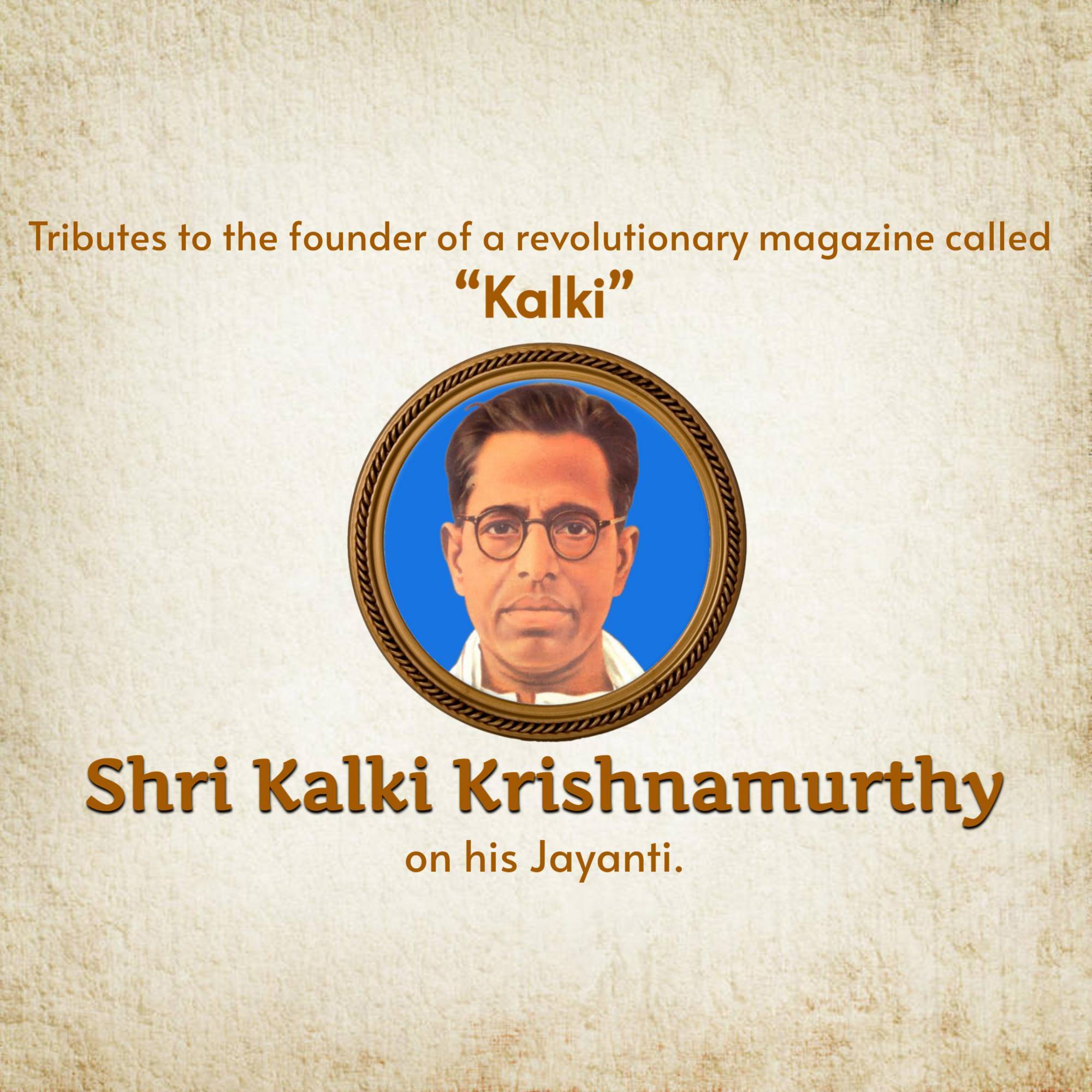 Kalki Krishnamurthy Jayanti