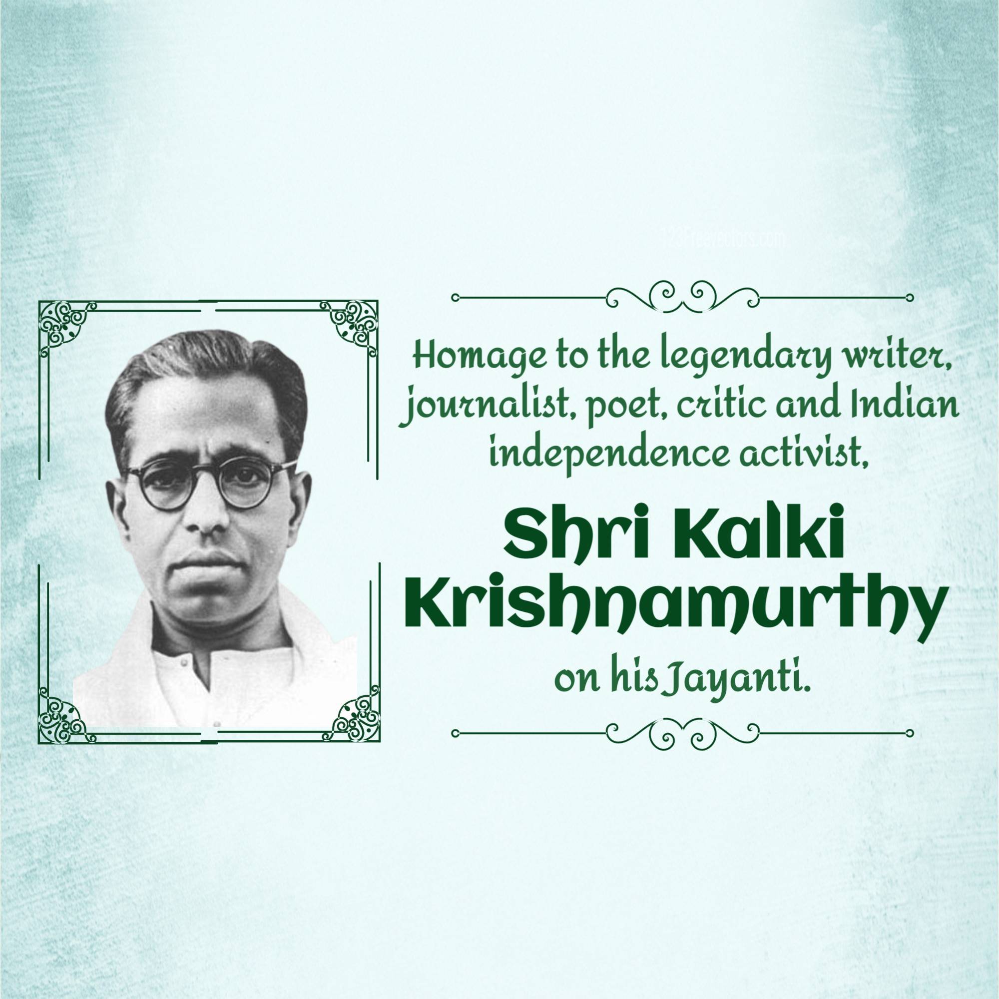 Kalki Krishnamurthy Jayanti