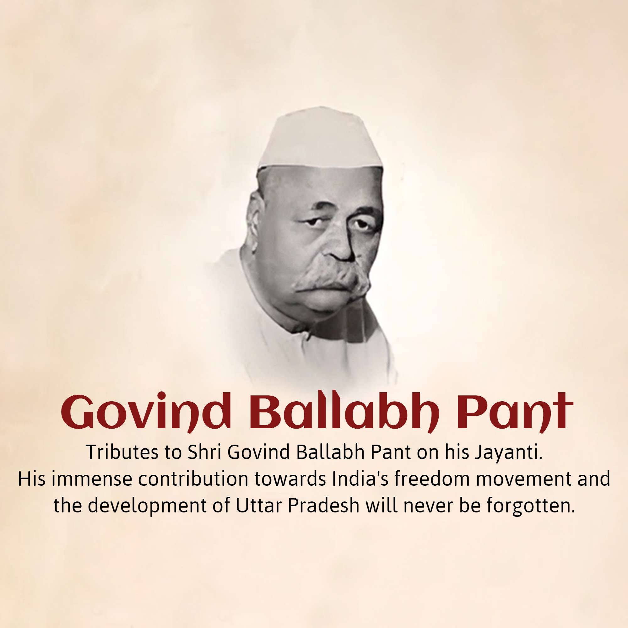 Govind Ballabh Pant Jayanti