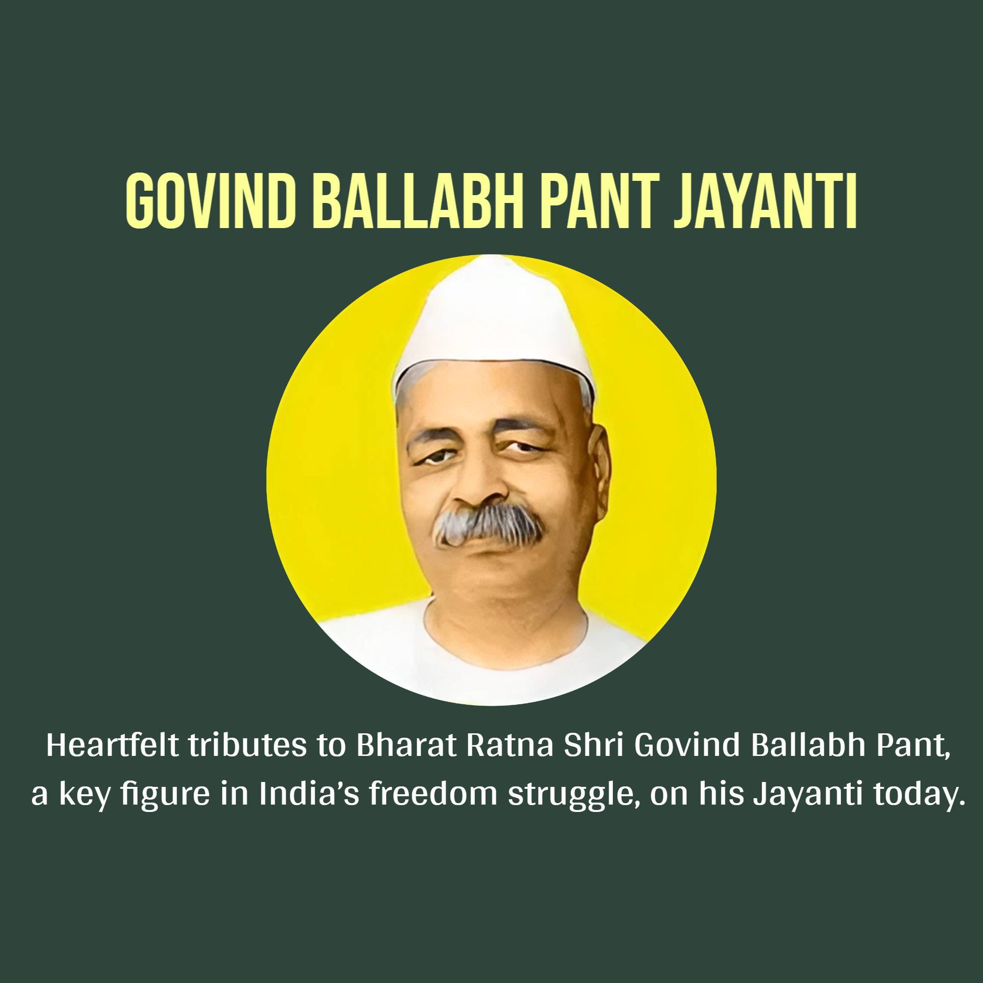Govind Ballabh Pant Jayanti