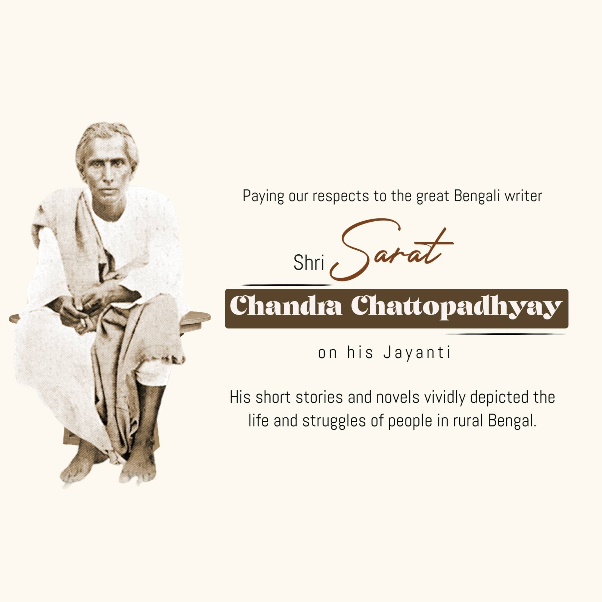 Sarat Chandra Chattopadhyay Jayanti