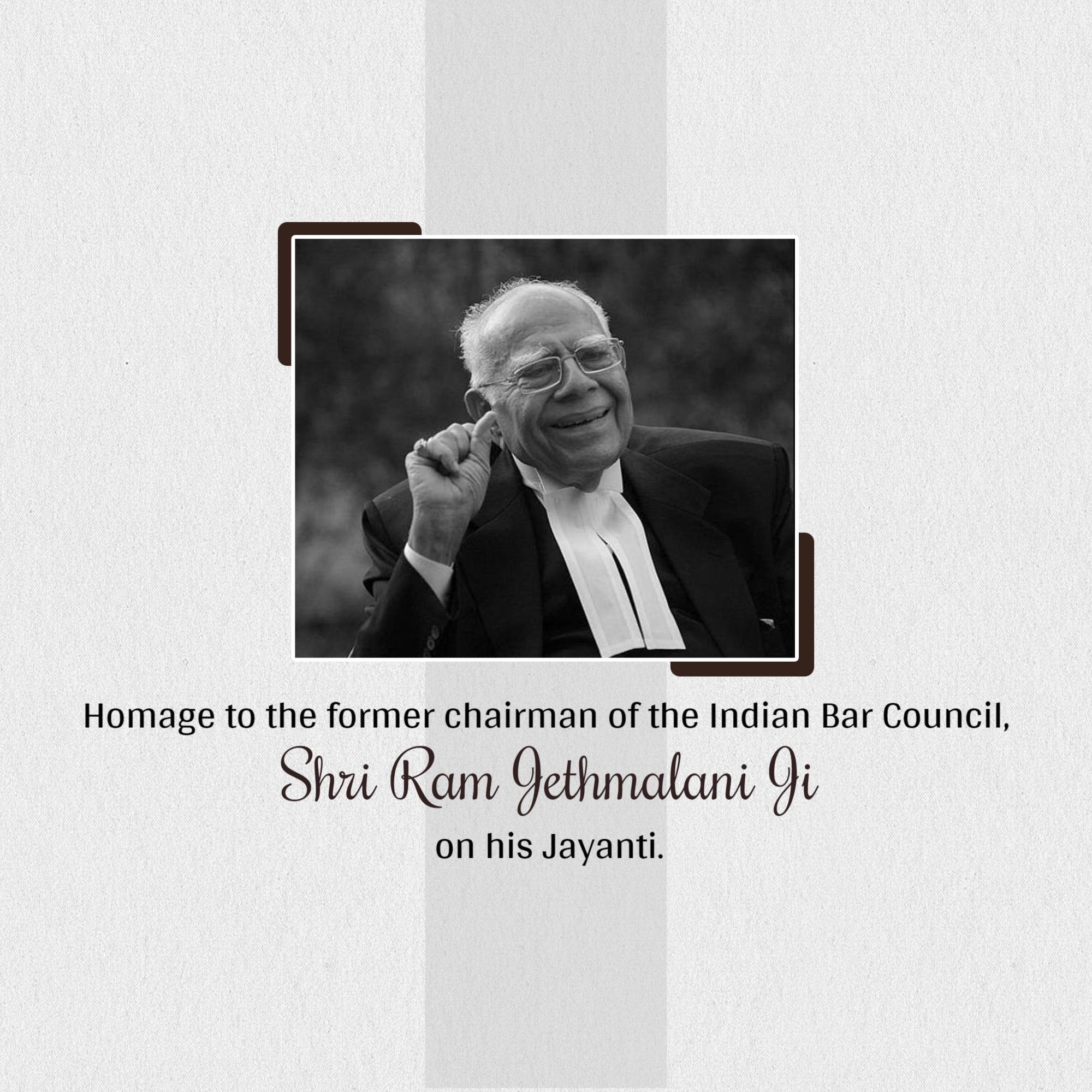 Ram Jethmalani Jayanti