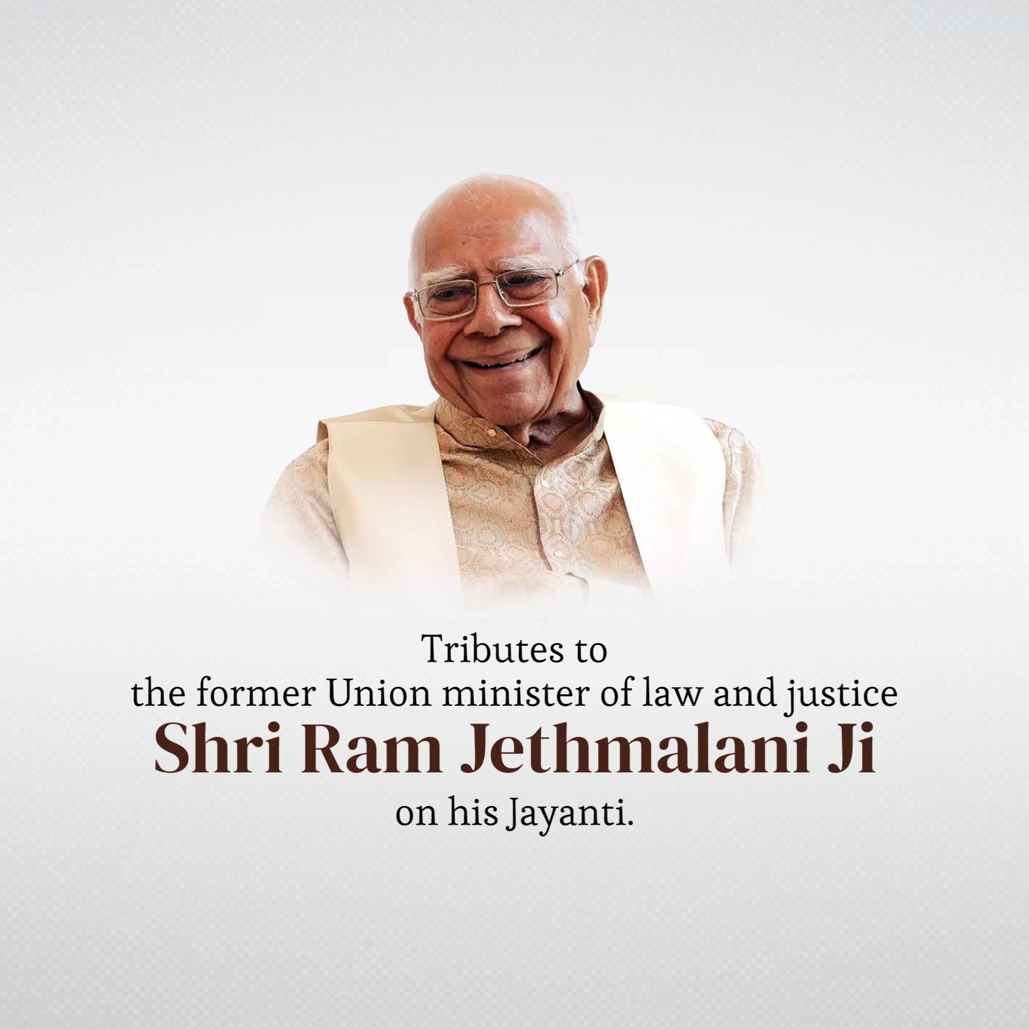 Ram Jethmalani Jayanti