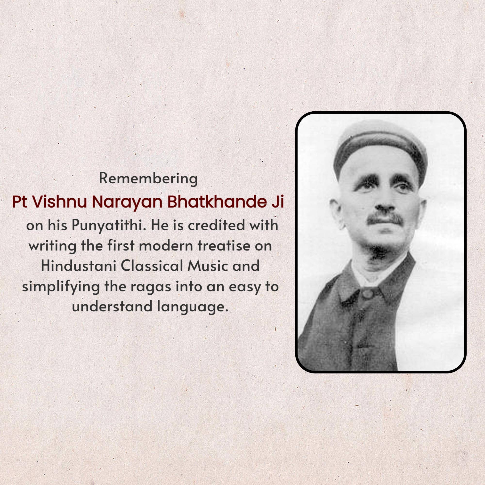 Vishnu Narayan Bhatkhande Punyatithi