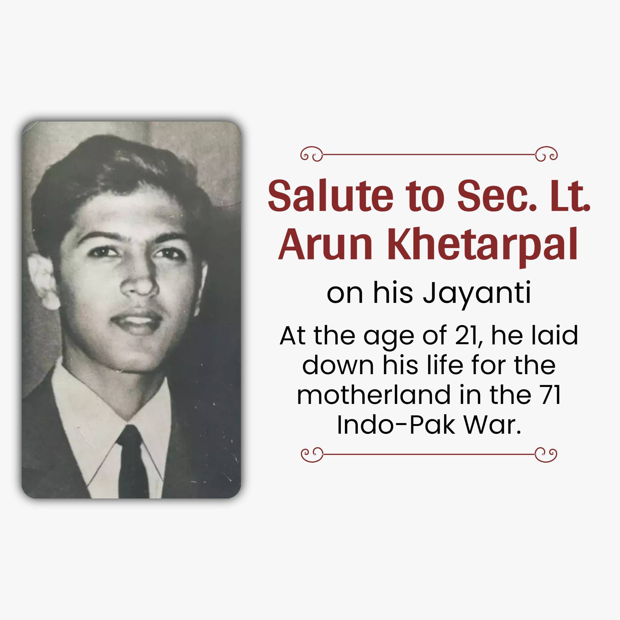 Arun Khetarpal Jayanti