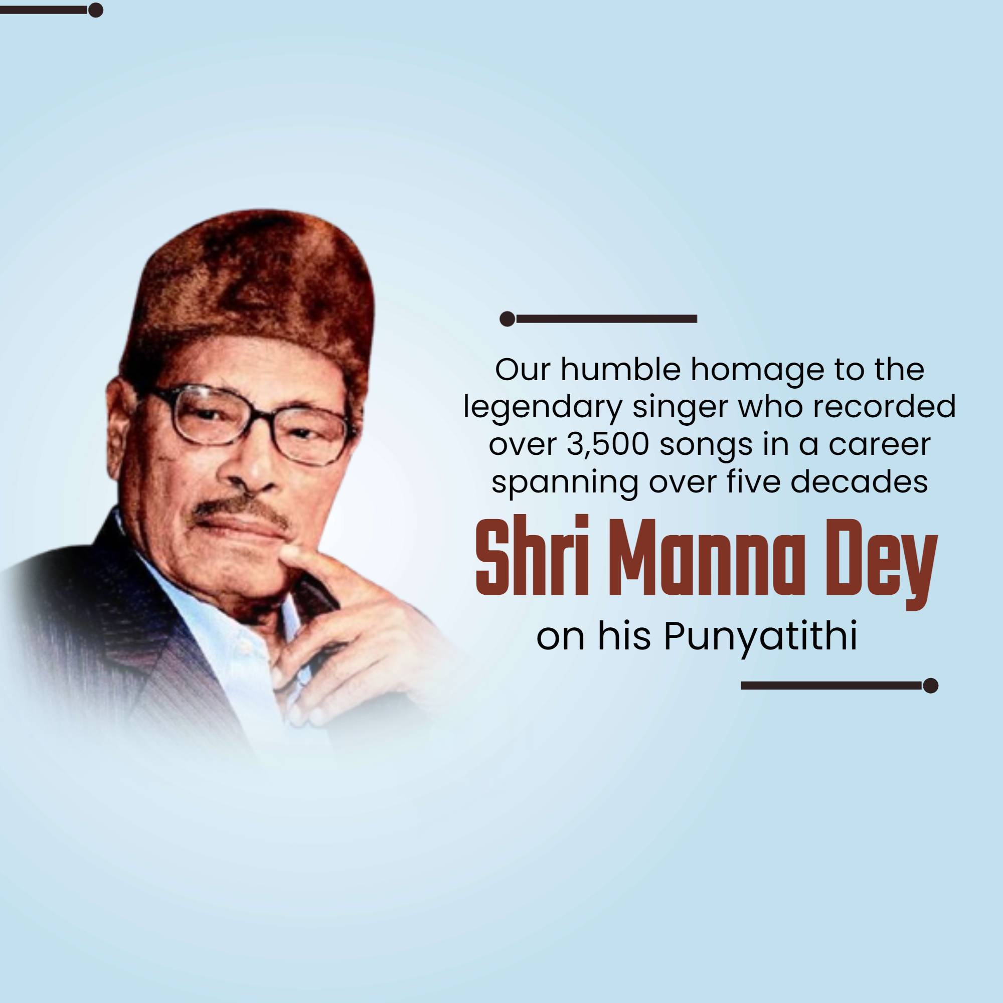 Manna Dey Punyatithi