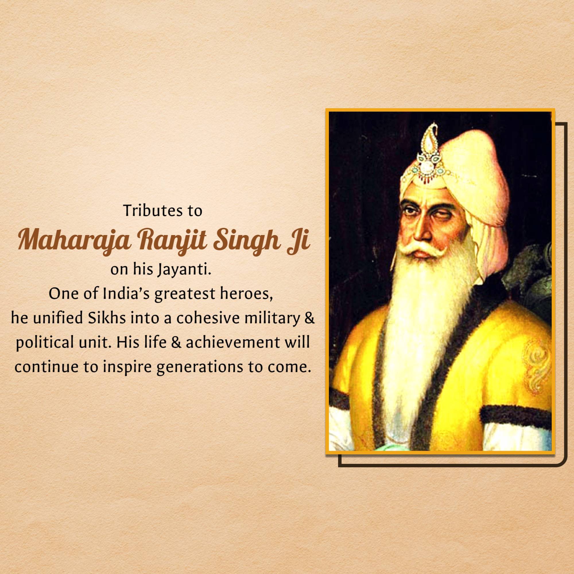 Maharaja Ranjit Singh Jayanti