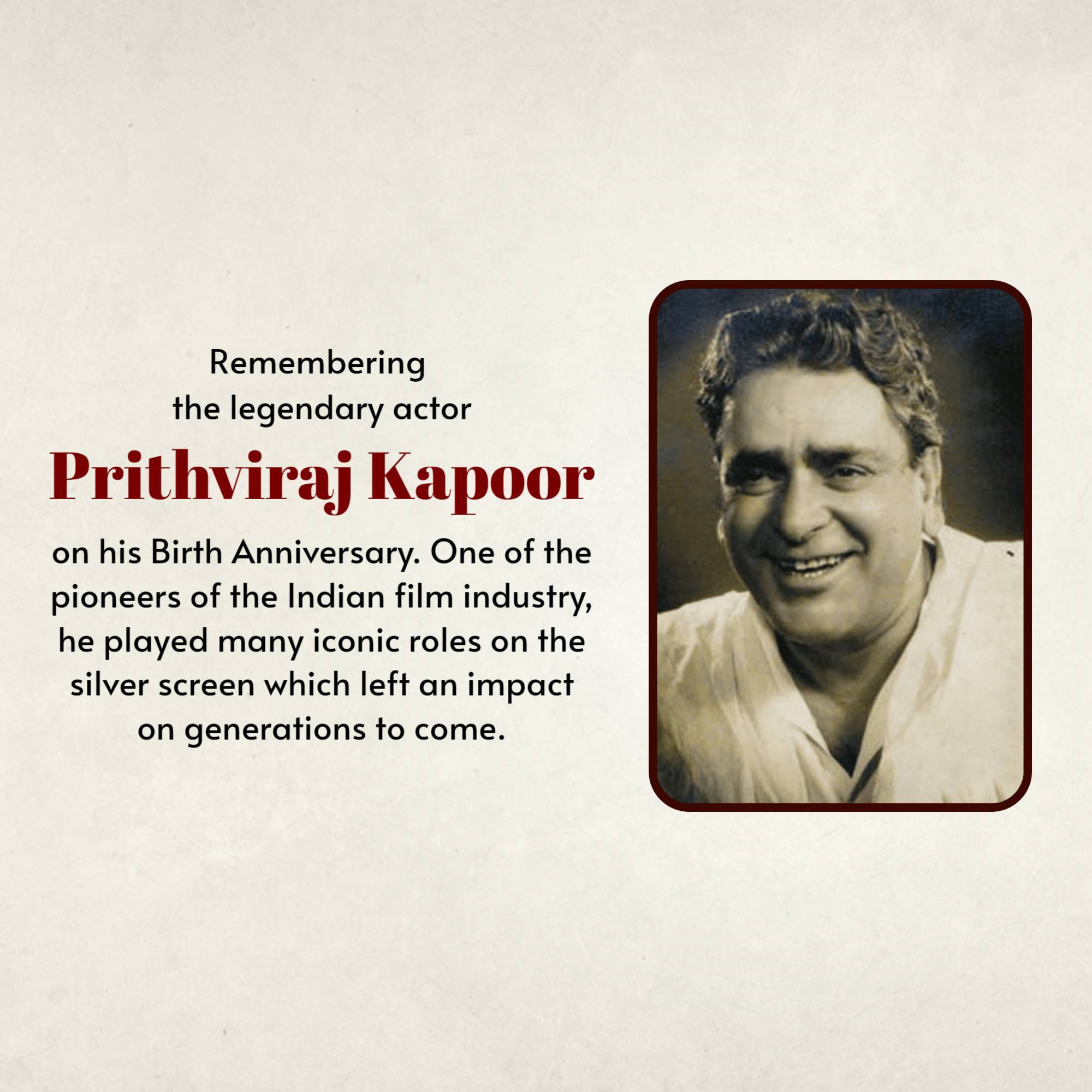 Prithviraj Kapoor Jayanti