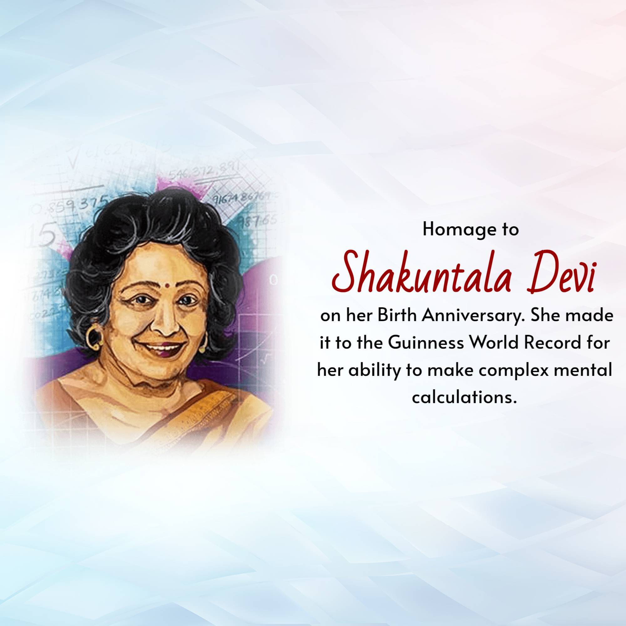 Shakuntala Devi Jayanti