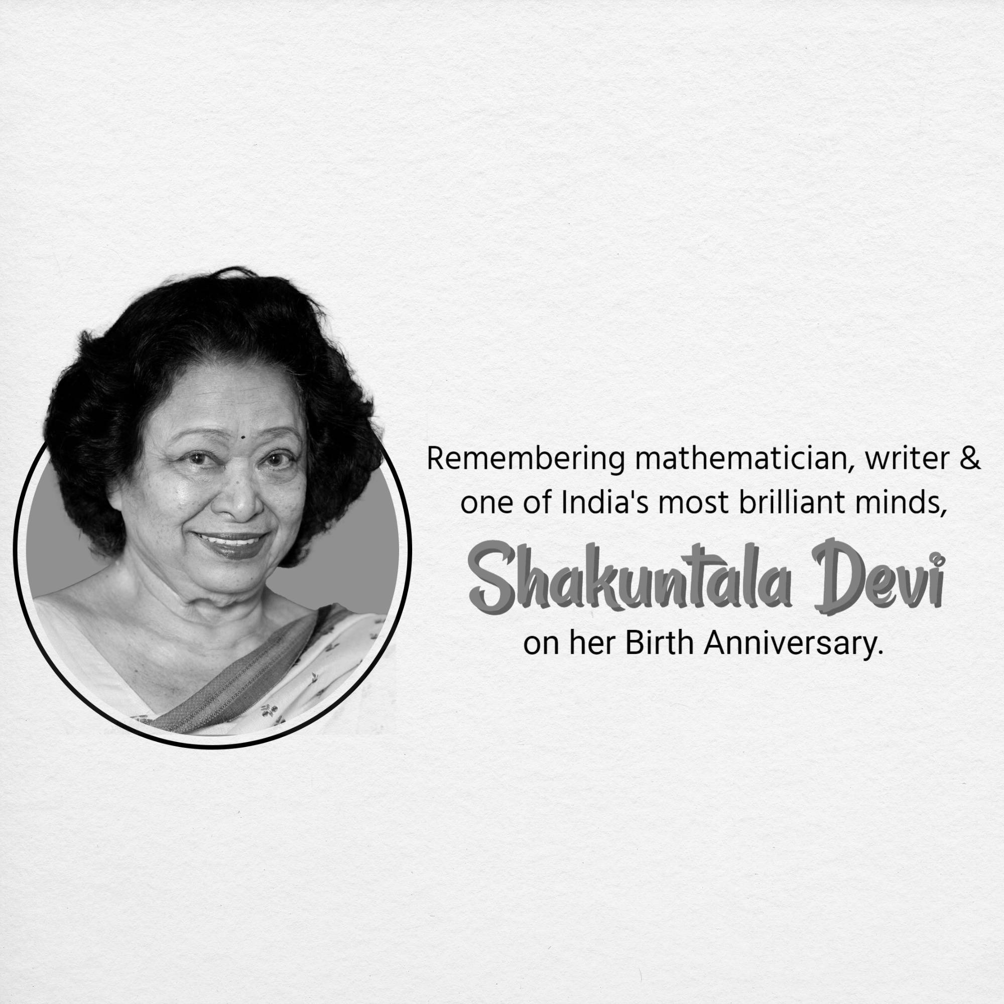 Shakuntala Devi Jayanti