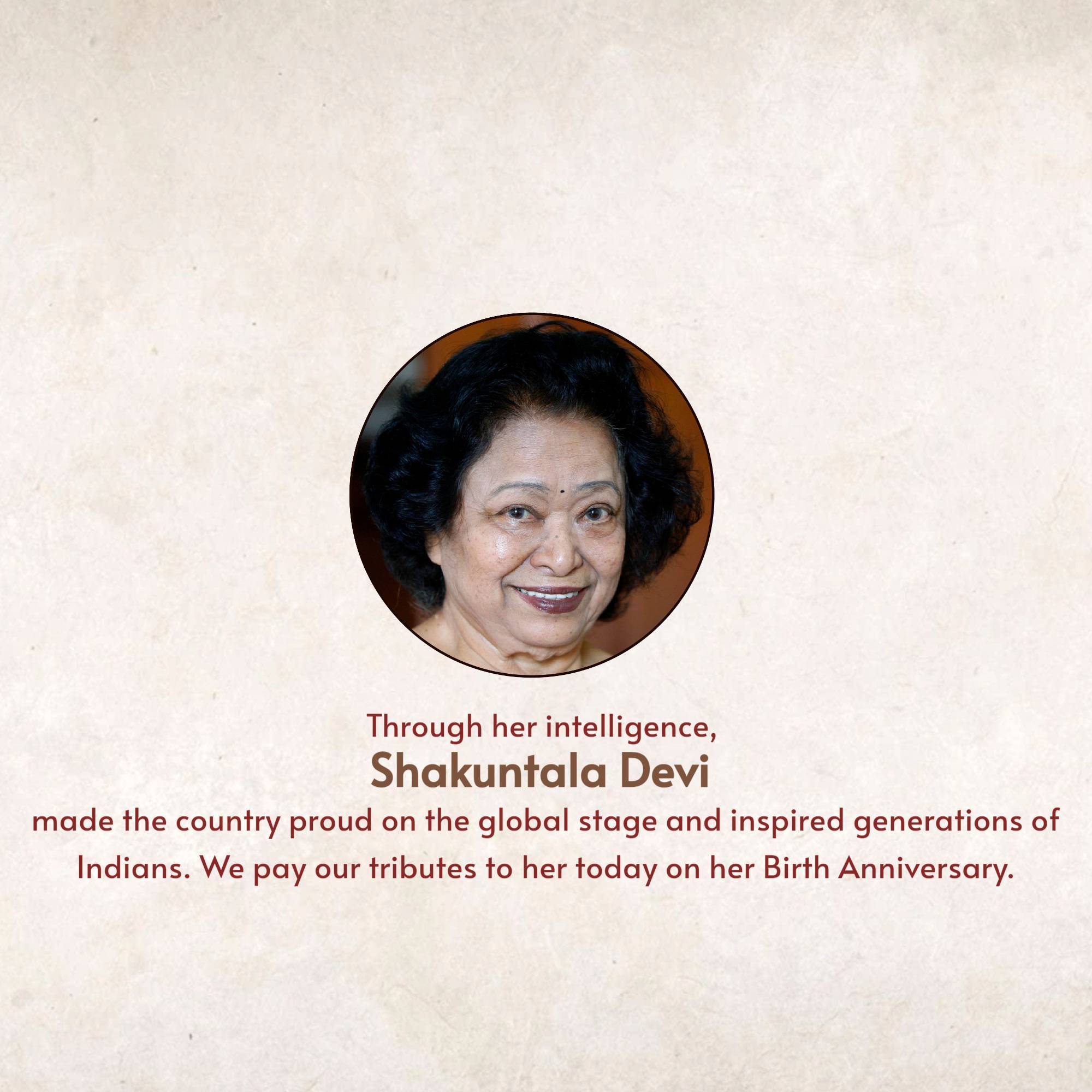 Shakuntala Devi Jayanti