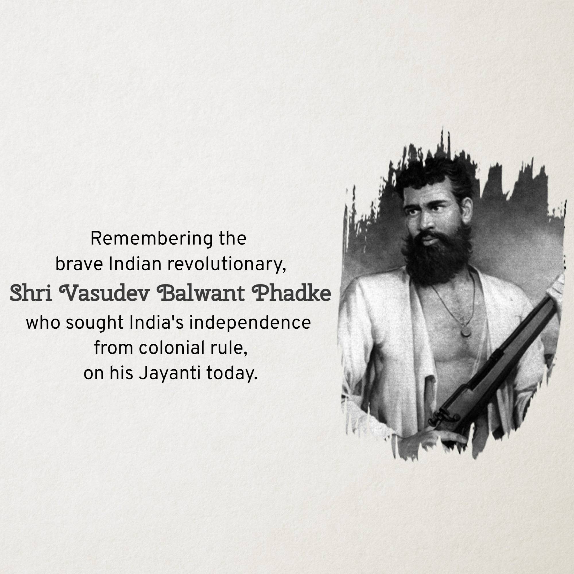 Vasudev Balwant Phadke Jayanti