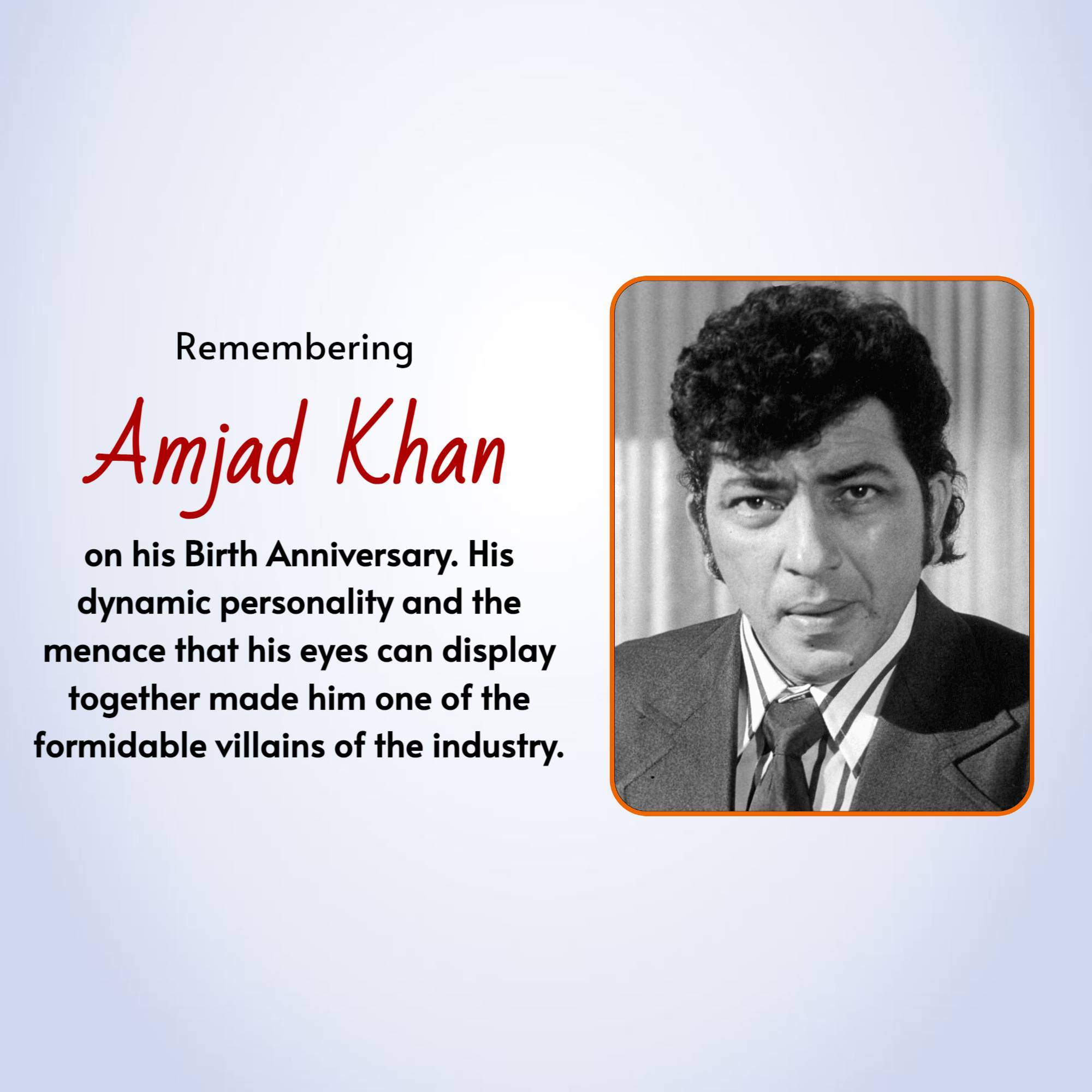 Amjad Khan Jayanti