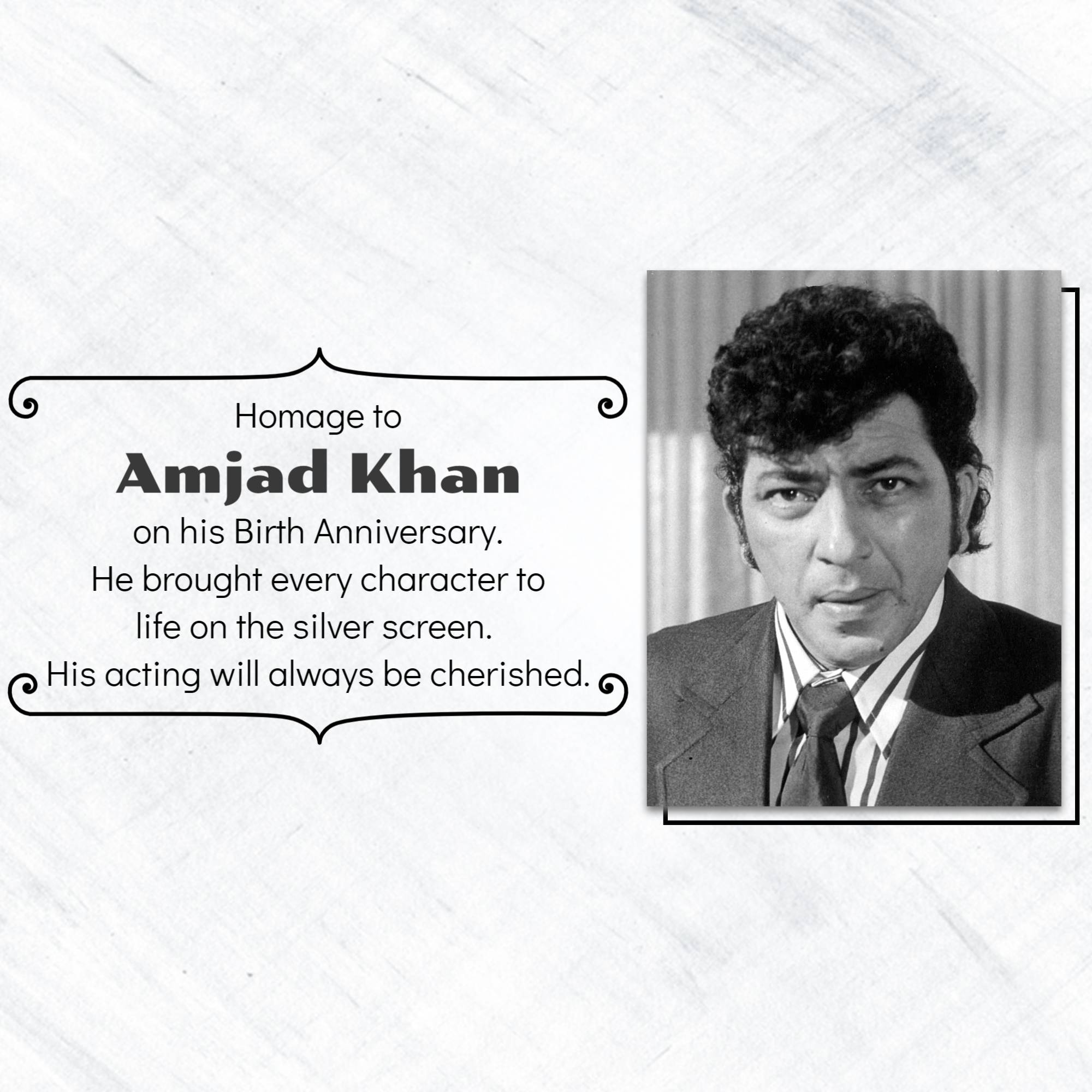 Amjad Khan Jayanti