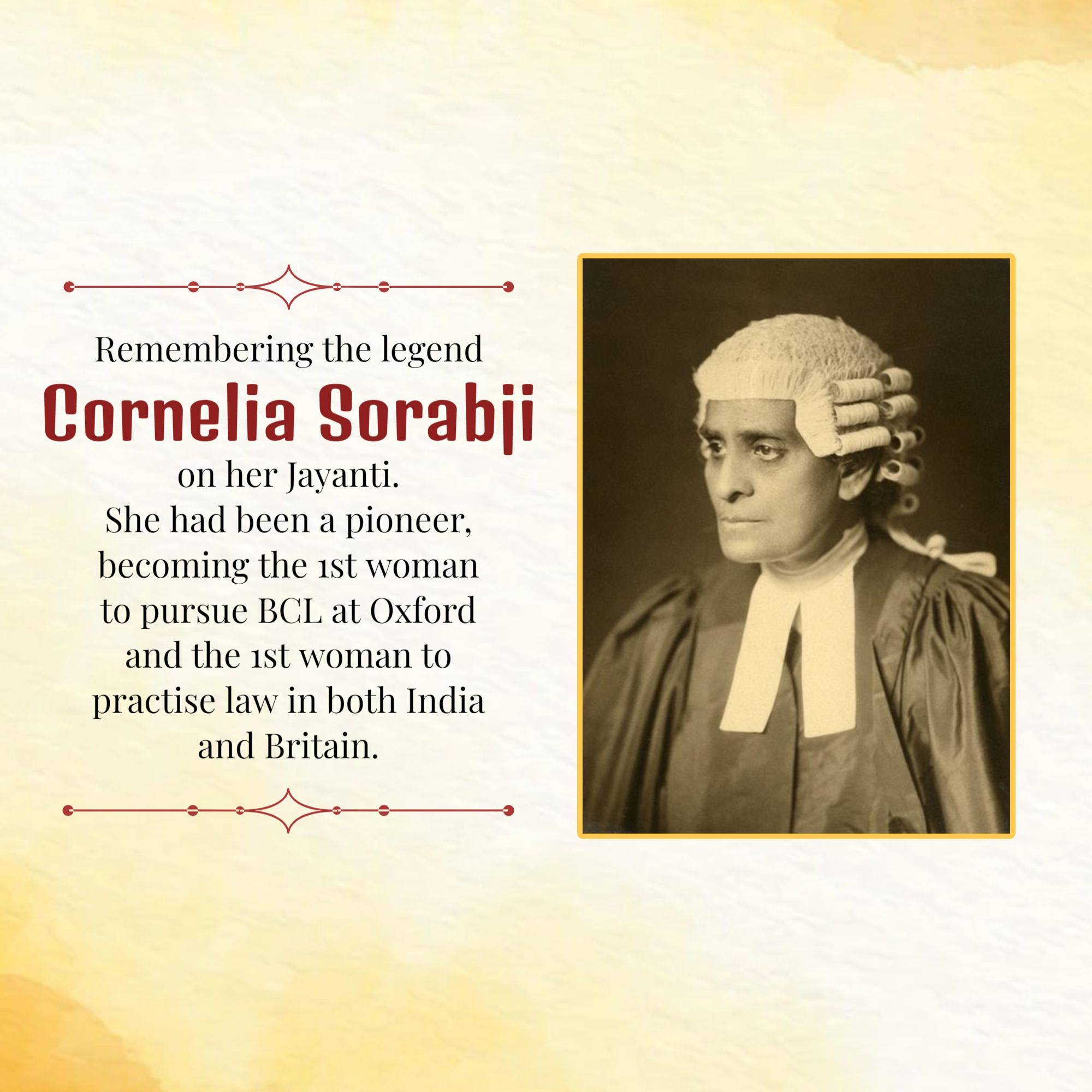 Cornelia Sorabji Jayanti