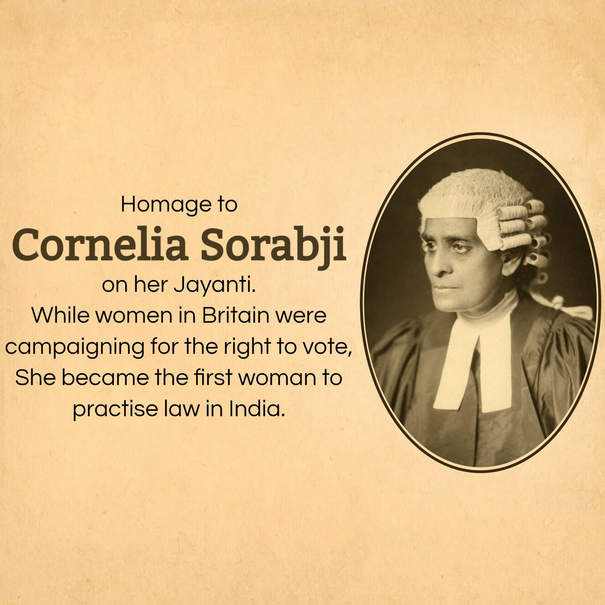 Cornelia Sorabji Jayanti