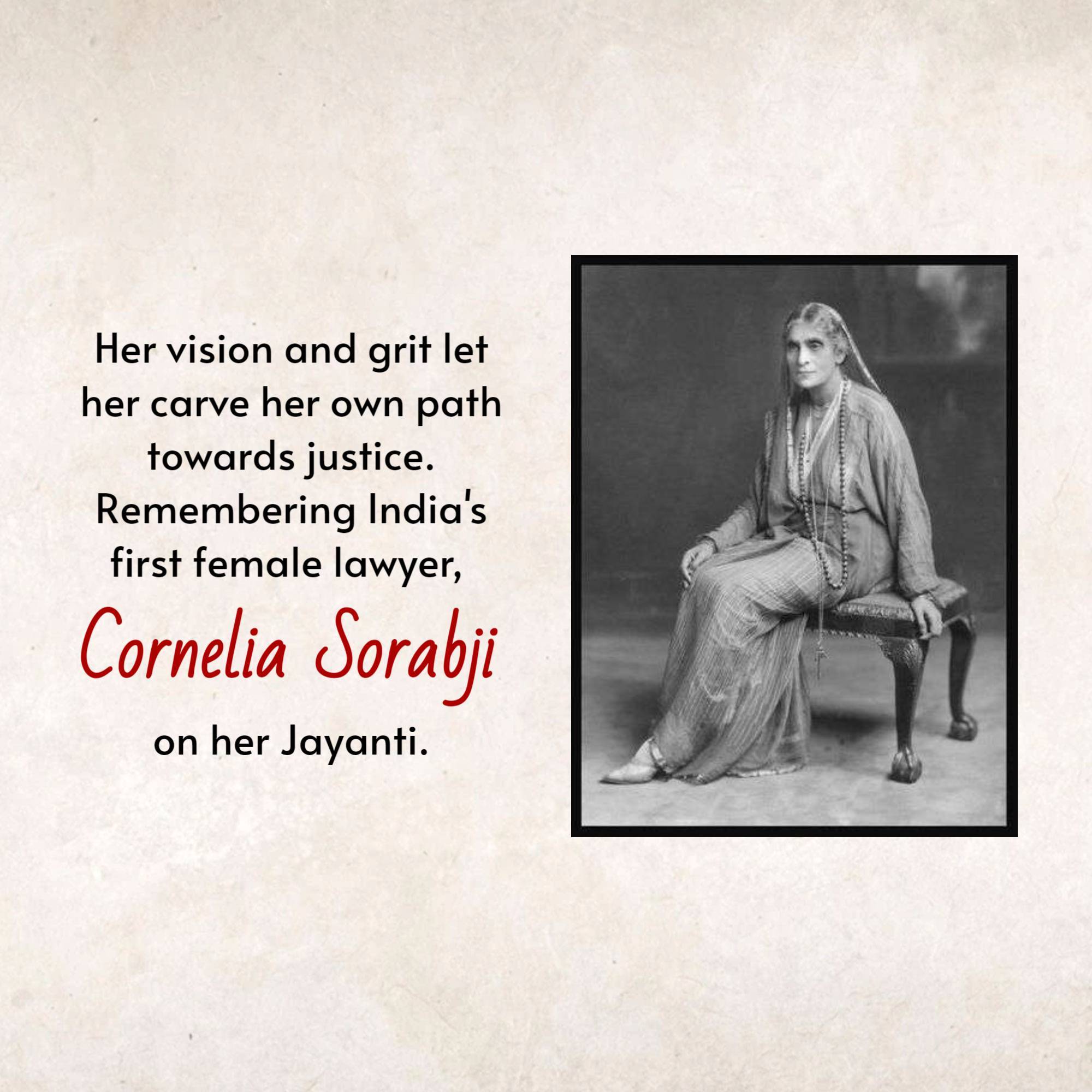 Cornelia Sorabji Jayanti