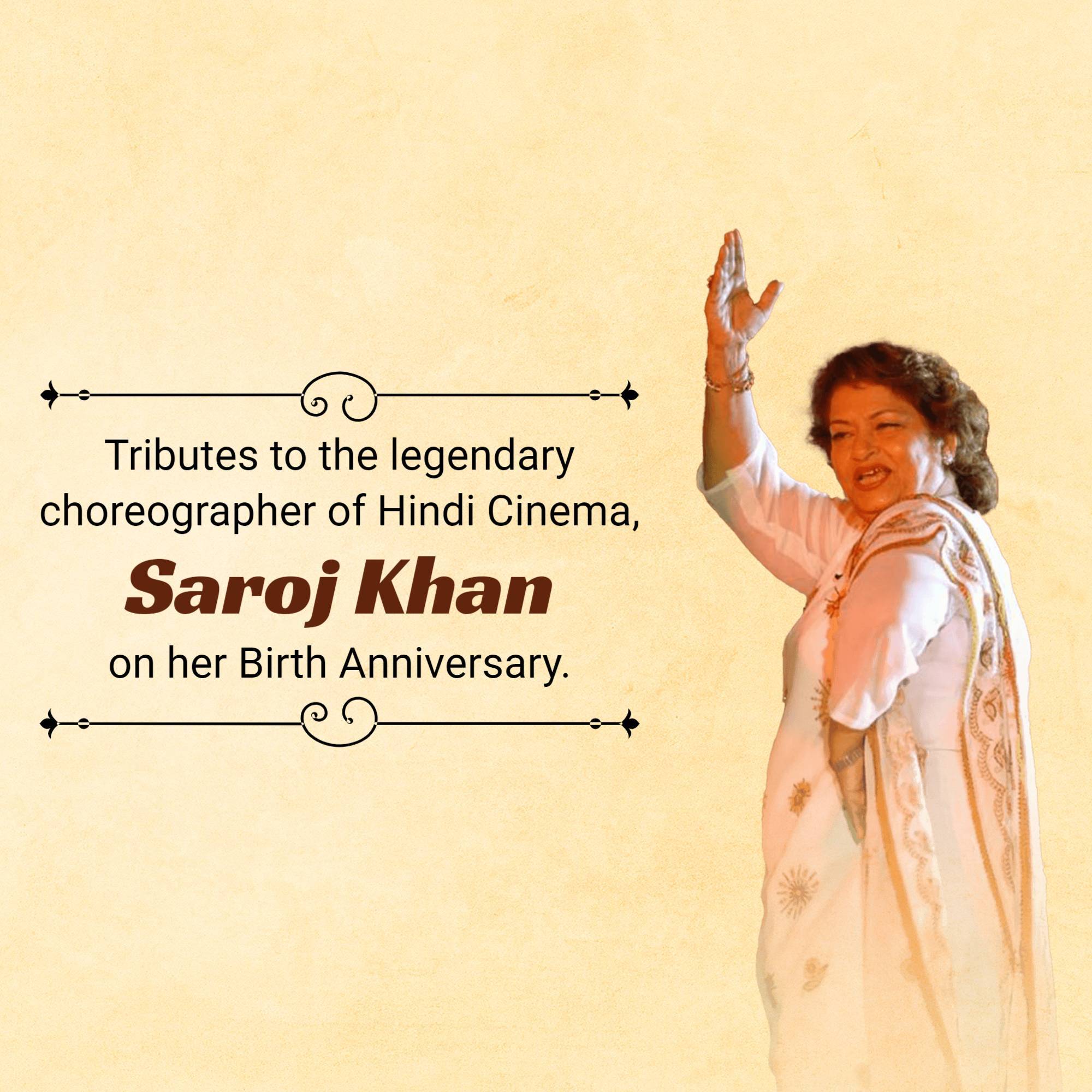 Saroj Khan Birth Anniversary