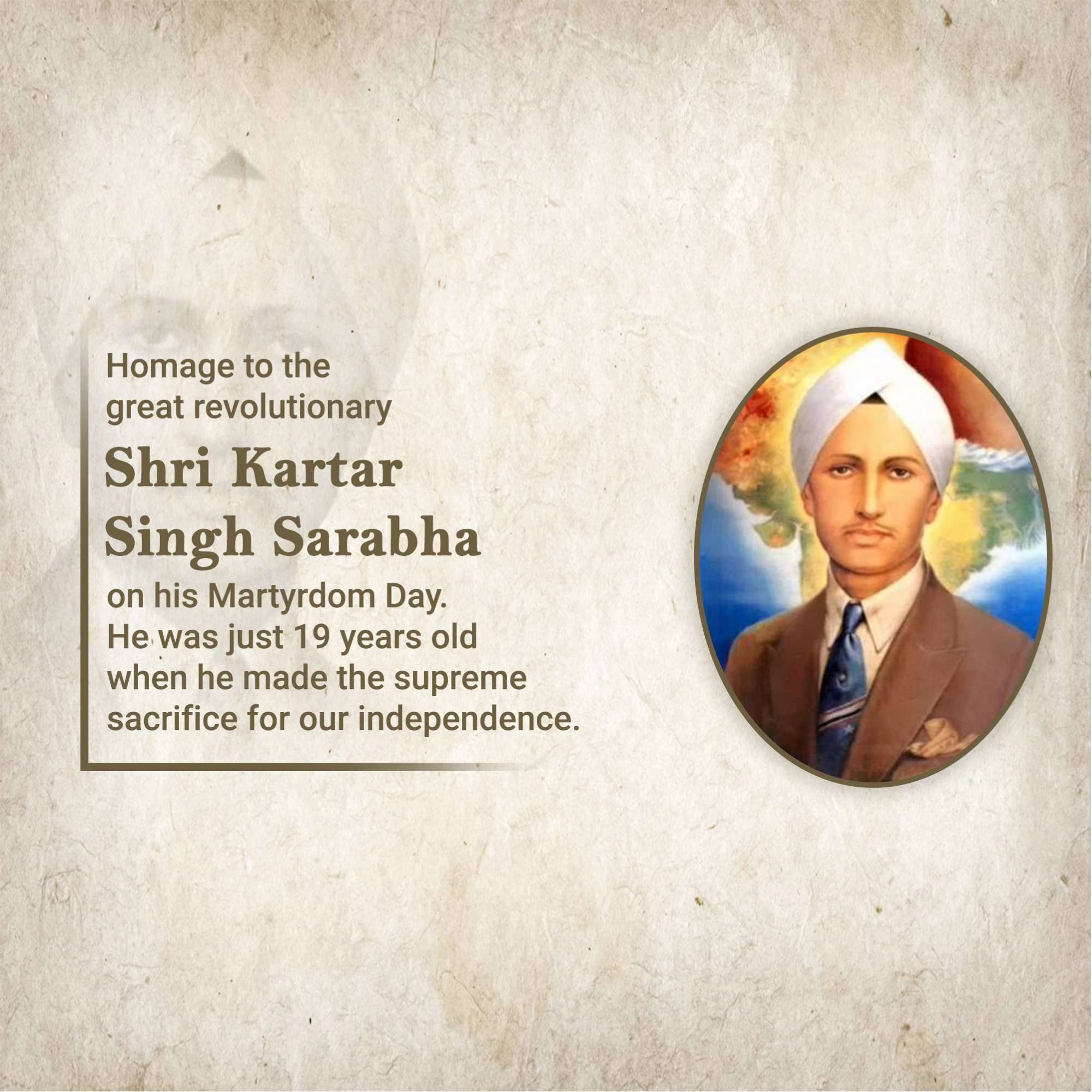 Kartar Singh Sarabha  Martyrdom Day