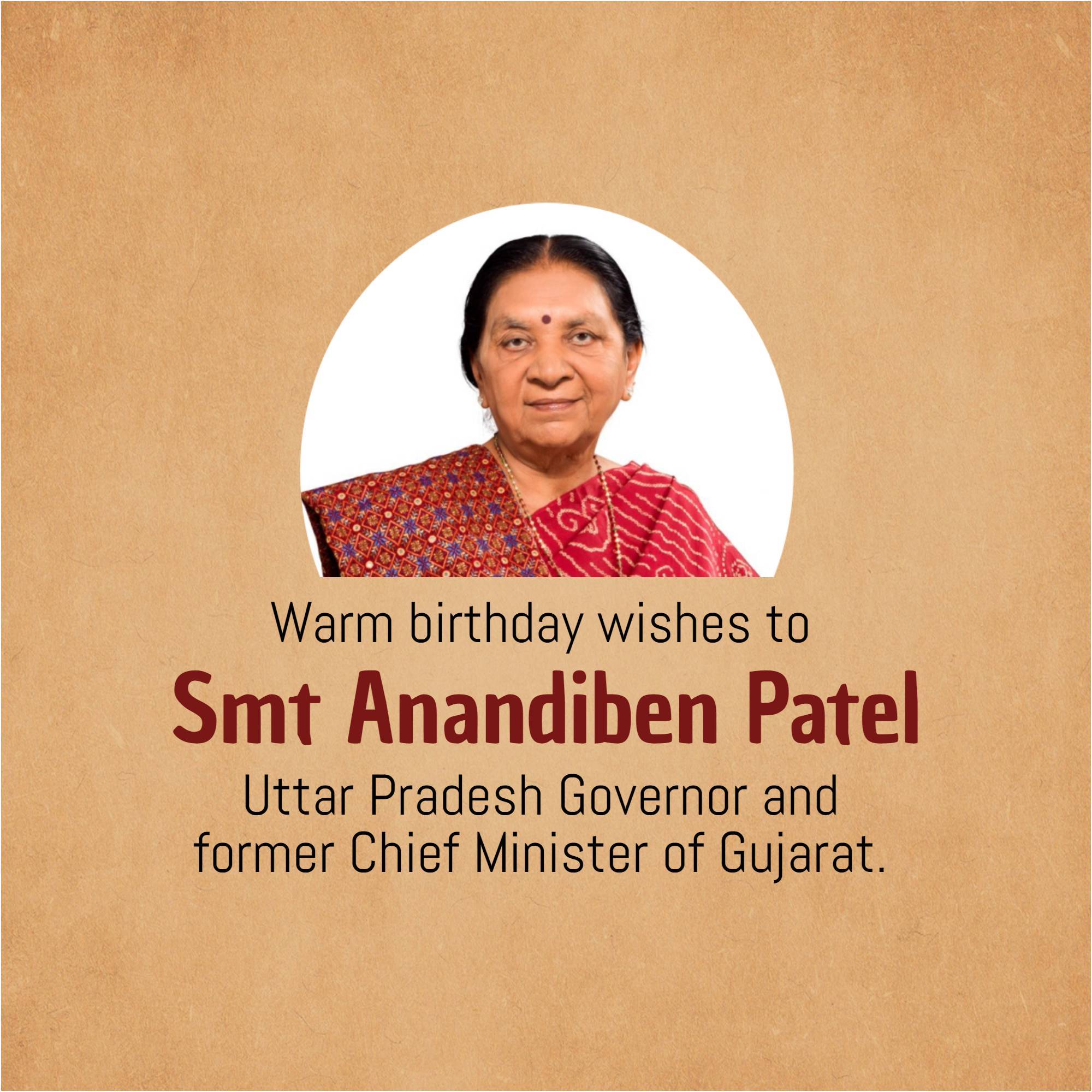 Anandiben Patel Birthday