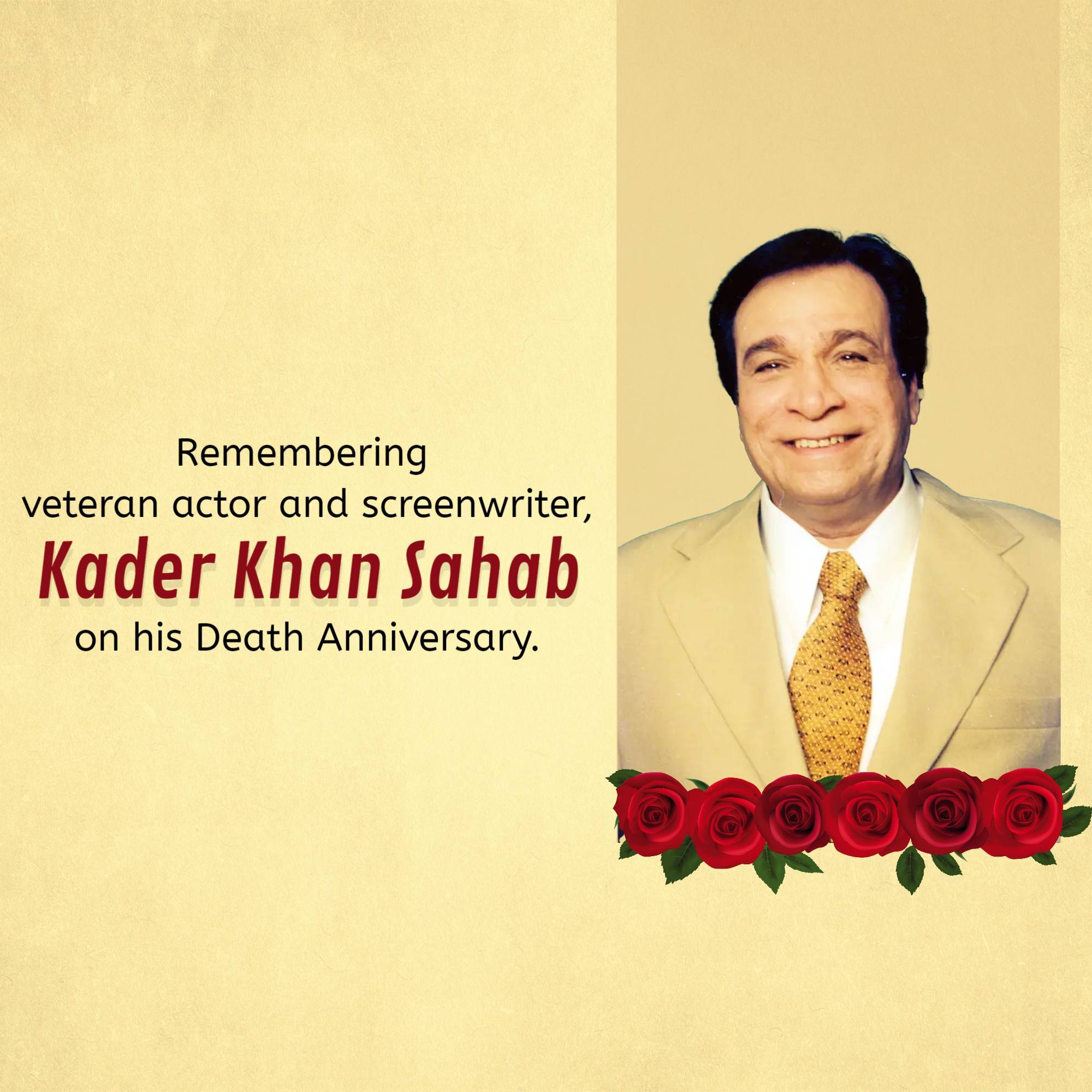Kader Khan Death Anniversary