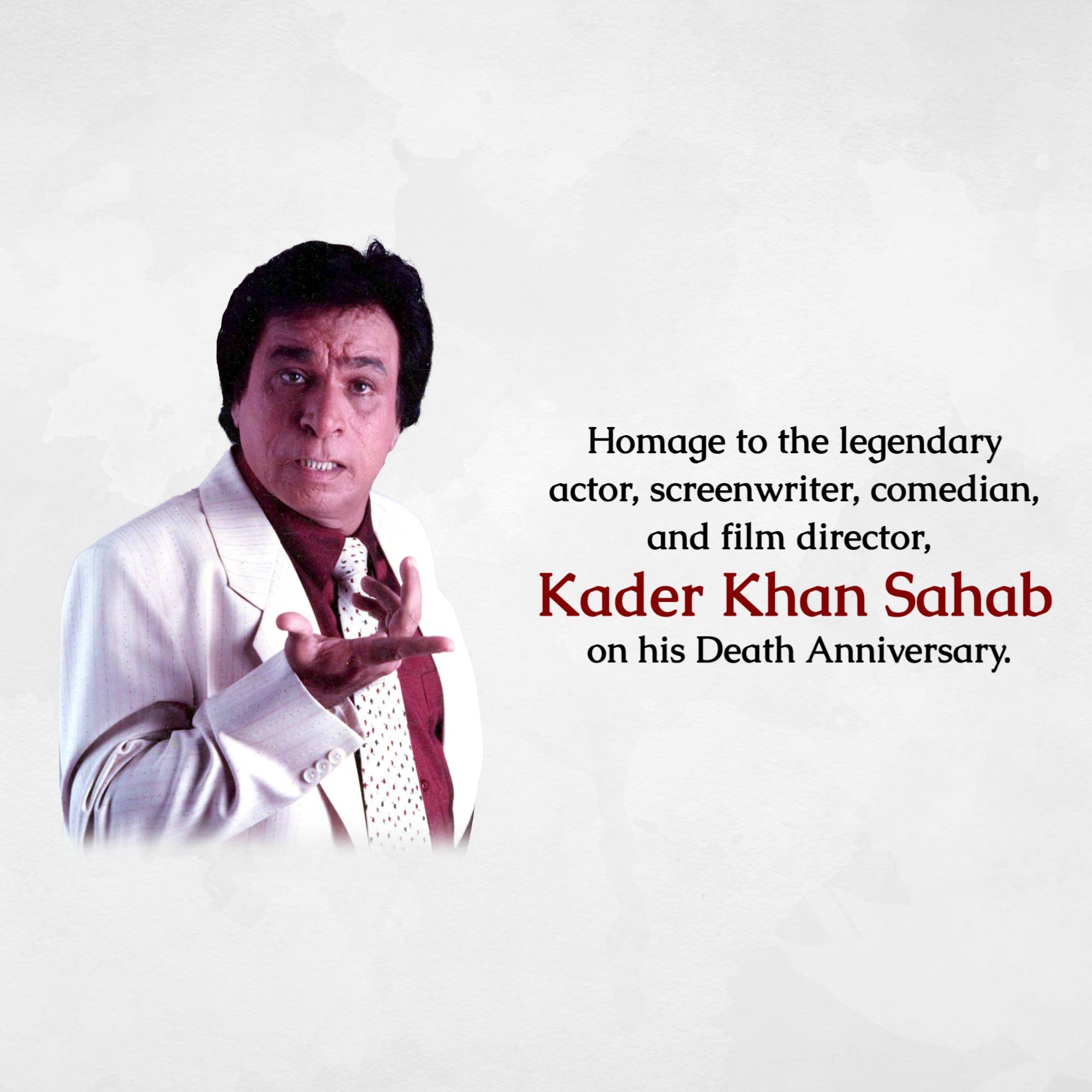 Kader Khan Death Anniversary