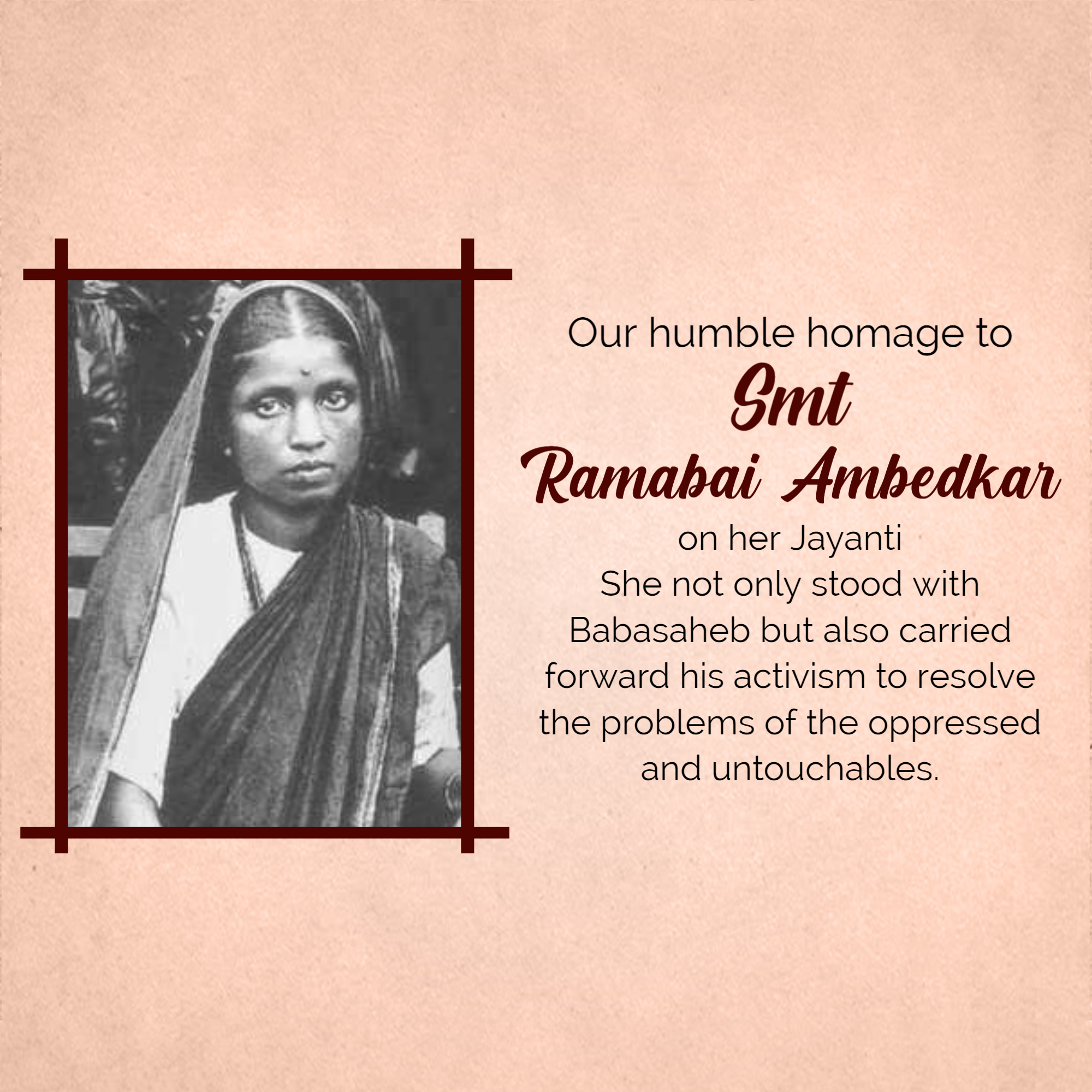 Ramabai Ambedkar Janam Jayanti