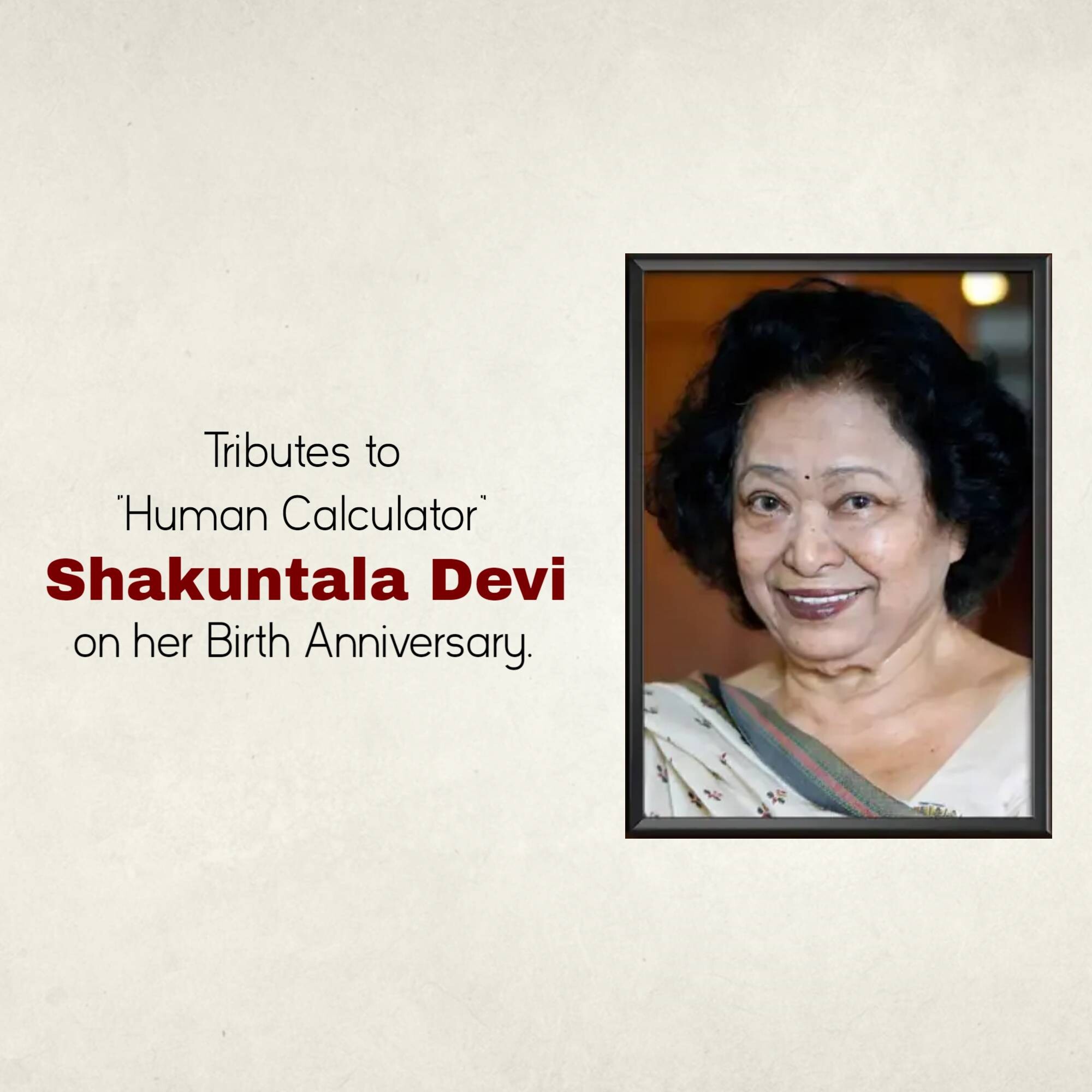Shakuntala Devi Jayanti