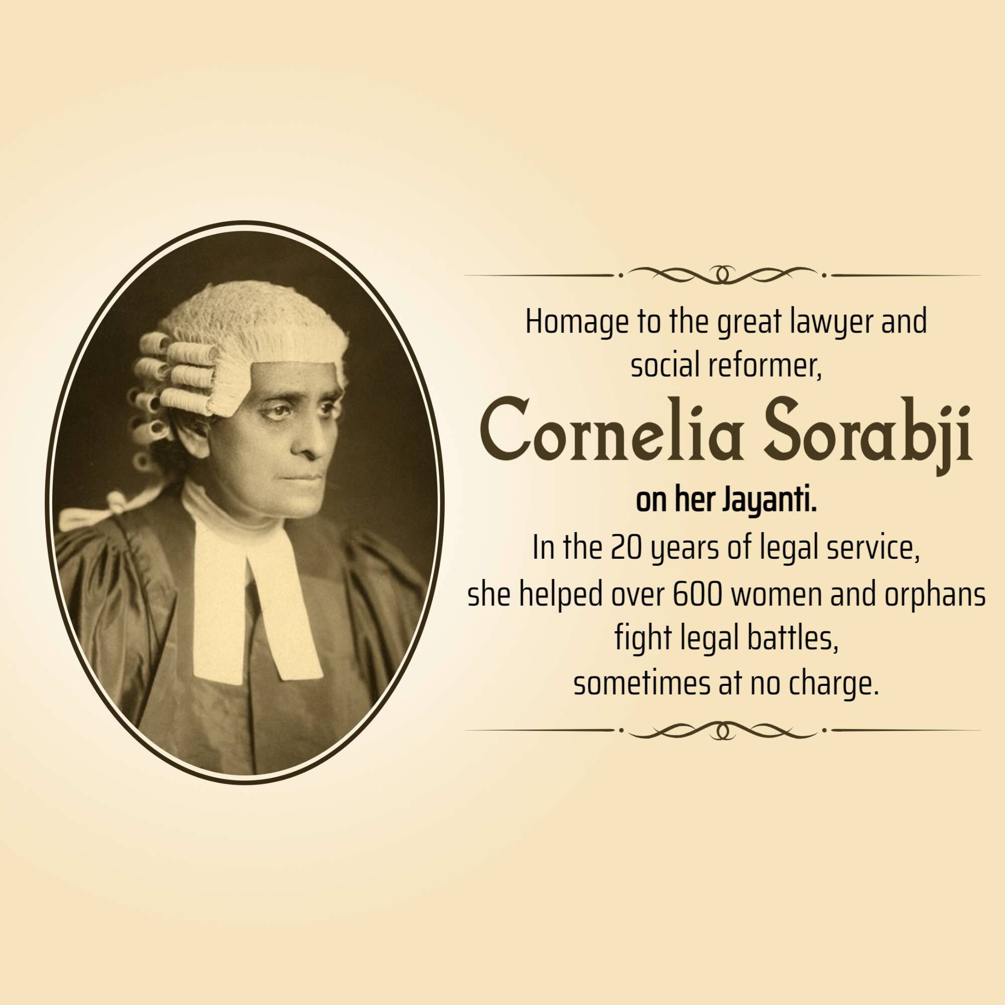 Cornelia Sorabji Jayanti